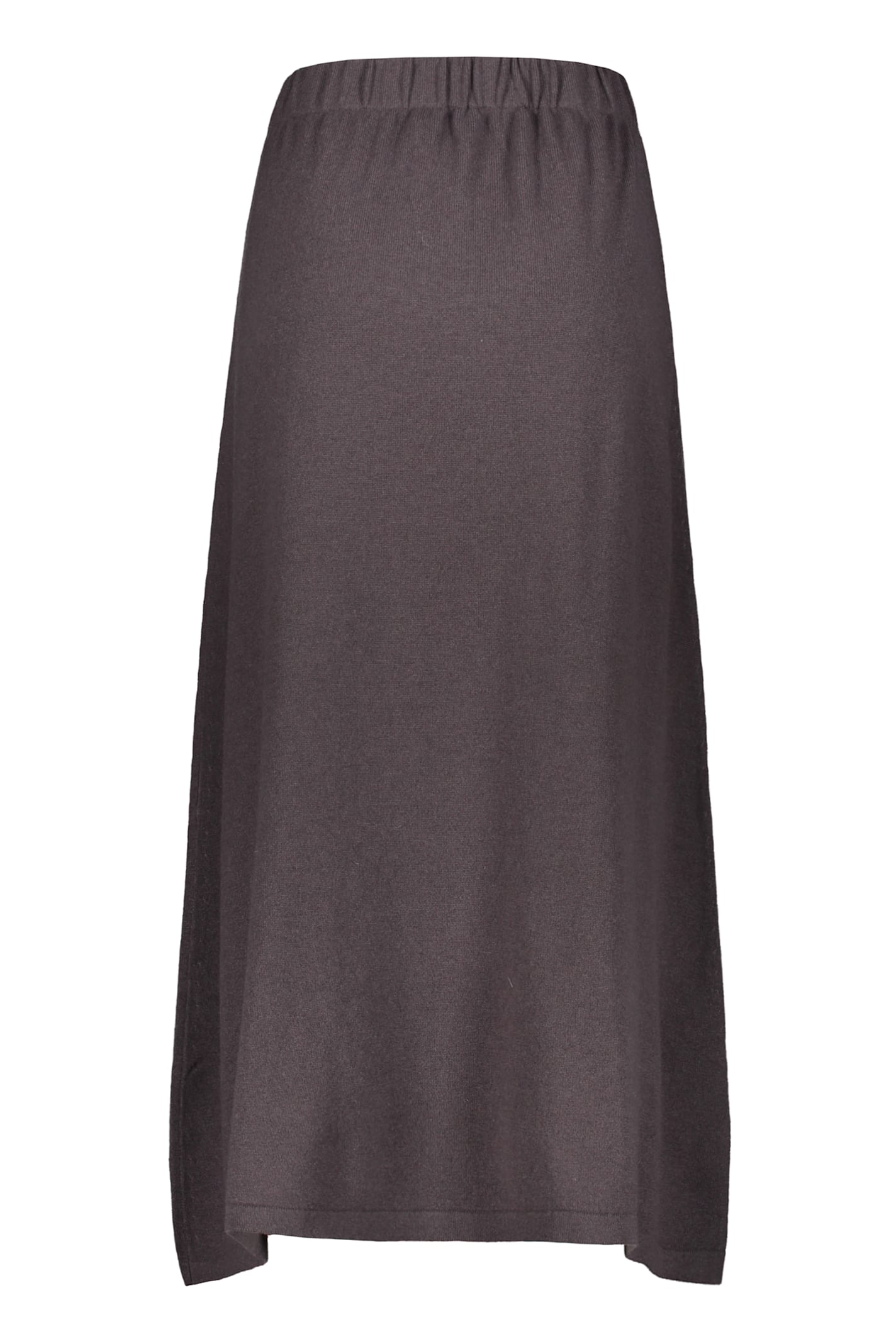 Shop Fabiana Filippi Wool Skirt In Grey