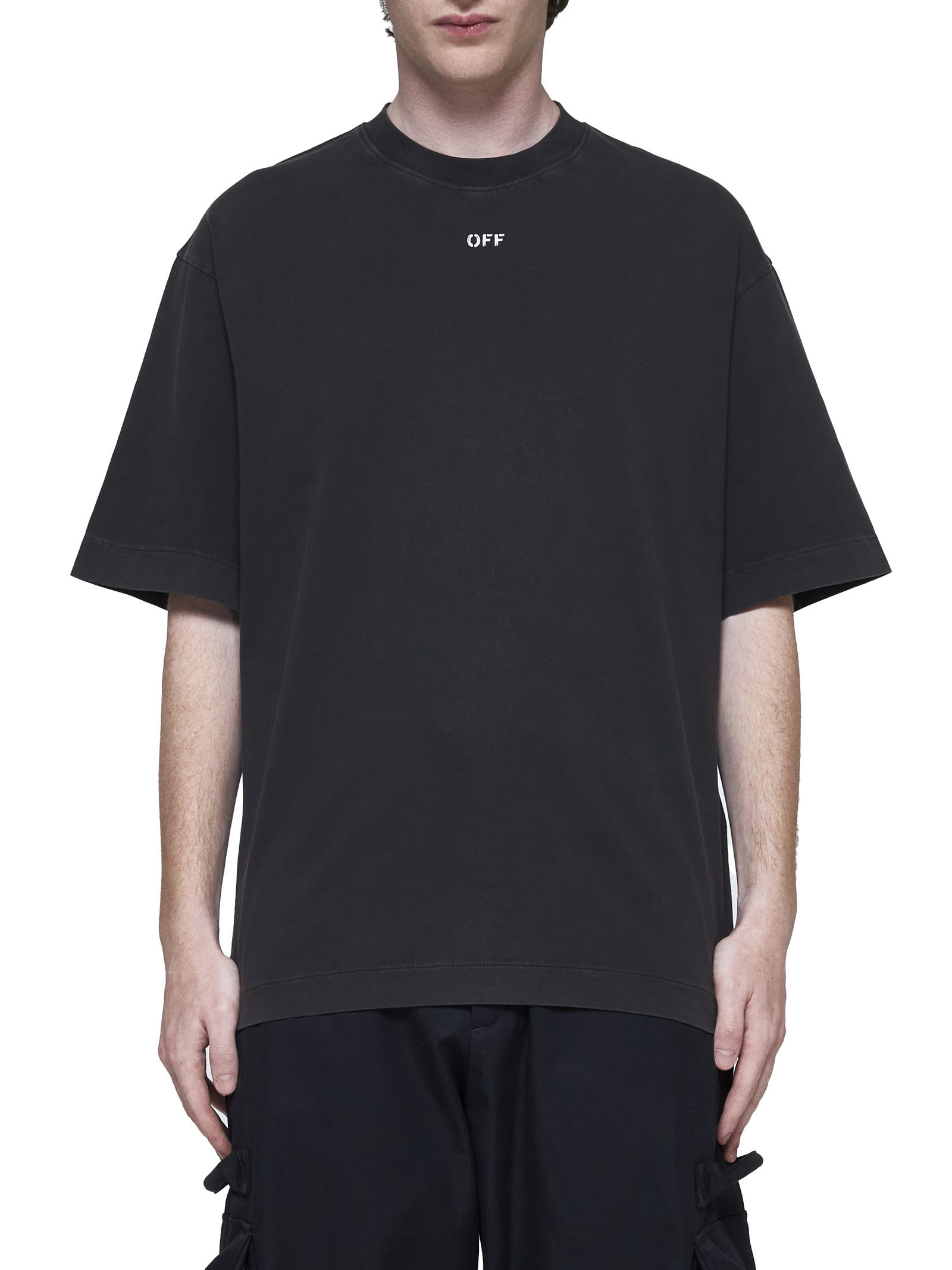 Shop Off-white T-shirt In Black Grey