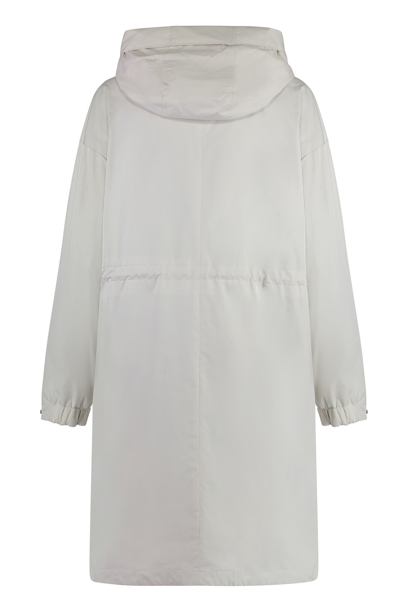 Moorer Cristina Hooded Drawstring-waistband Jacket In Neutral