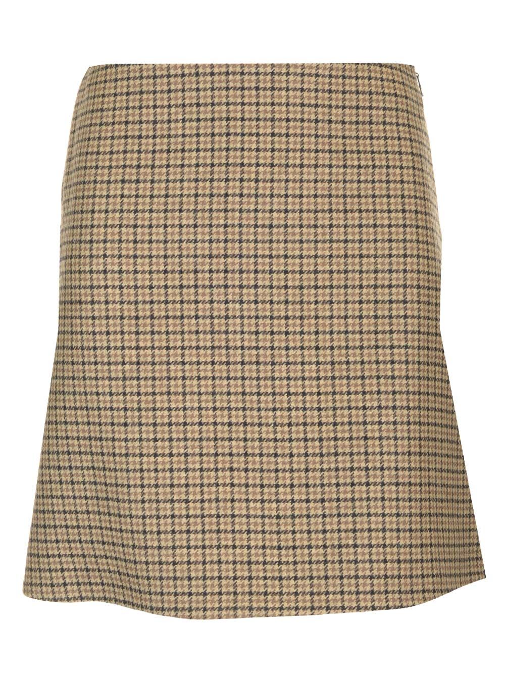 Shop Moncler A-line Skirt In Brown