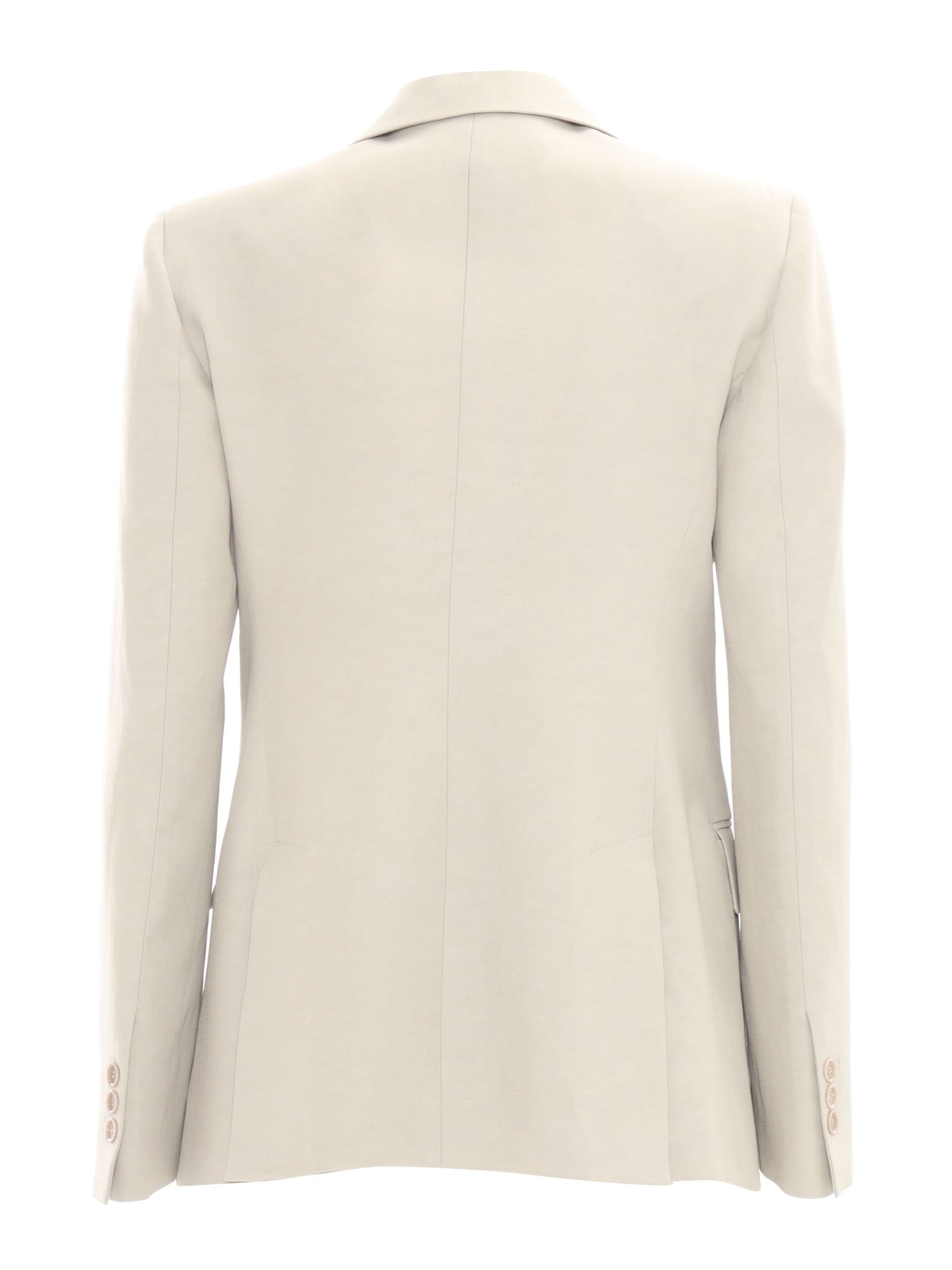 Shop P.a.r.o.s.h Single Breasted Jacket In Stucco