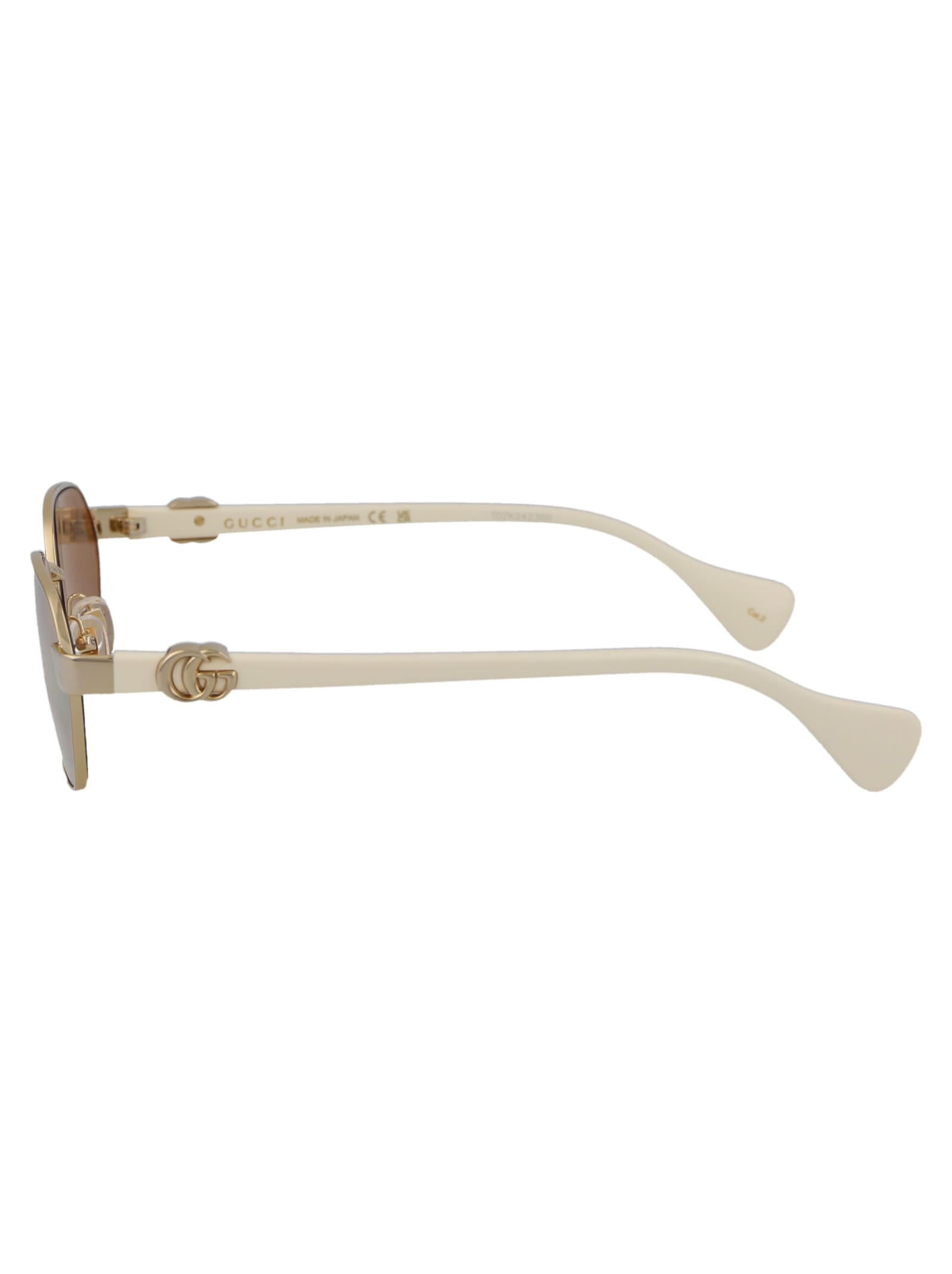 Shop Gucci Gg1593s Sunglasses In 002 Gold Ivory Pink