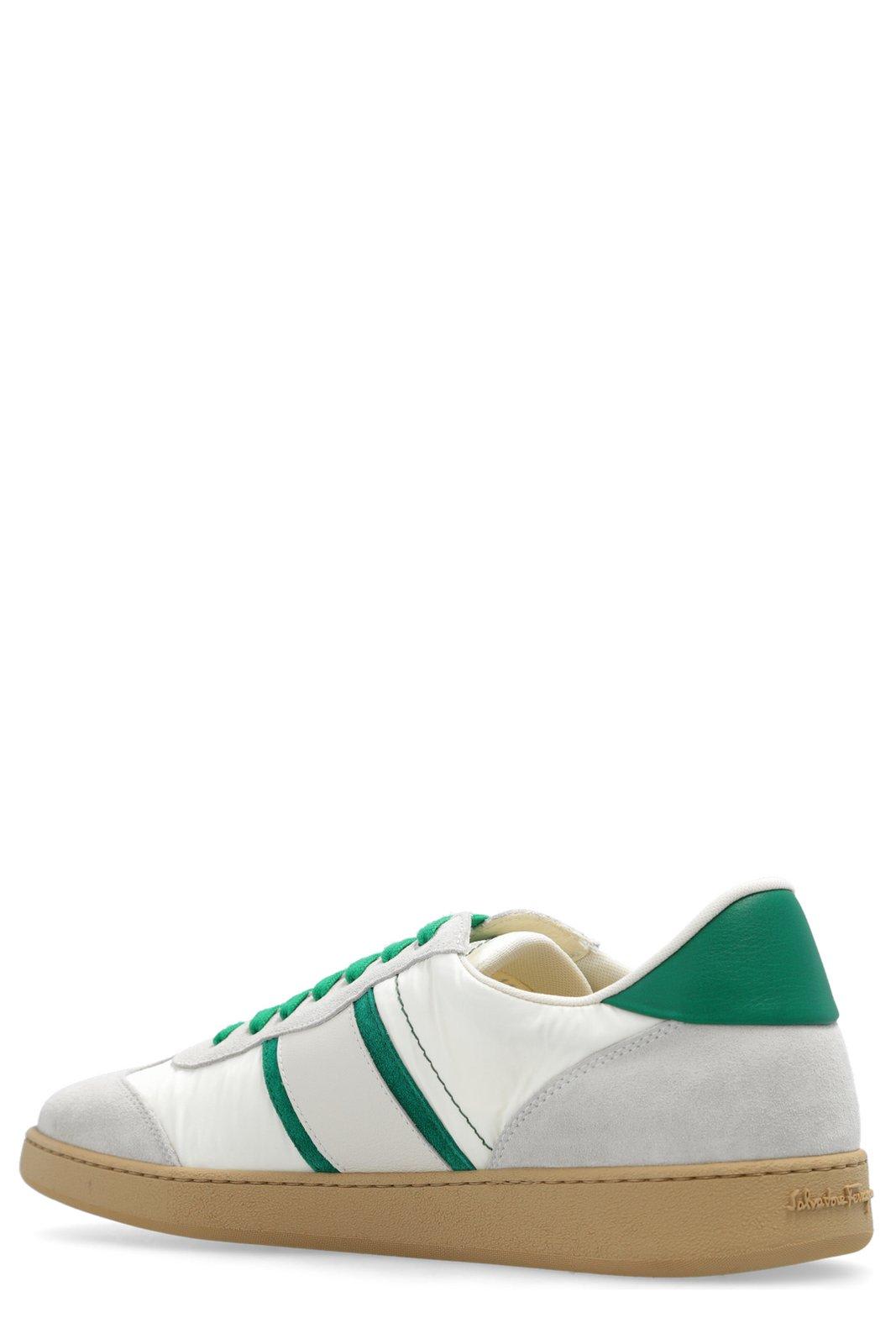 Shop Ferragamo Low-top Sneakers In White