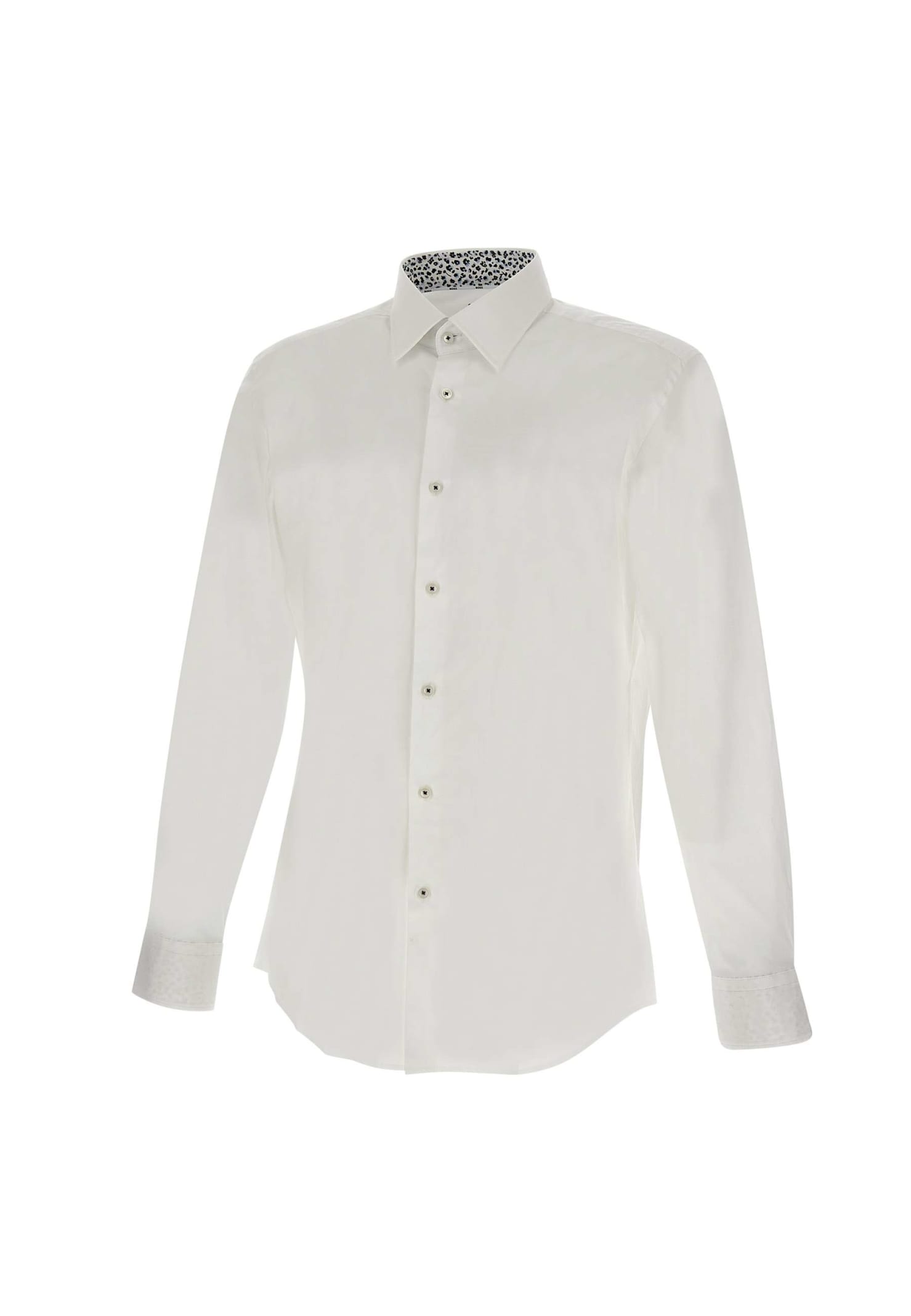 Shop Hugo Boss H-hank Easy Iron Cotton Shirt In White