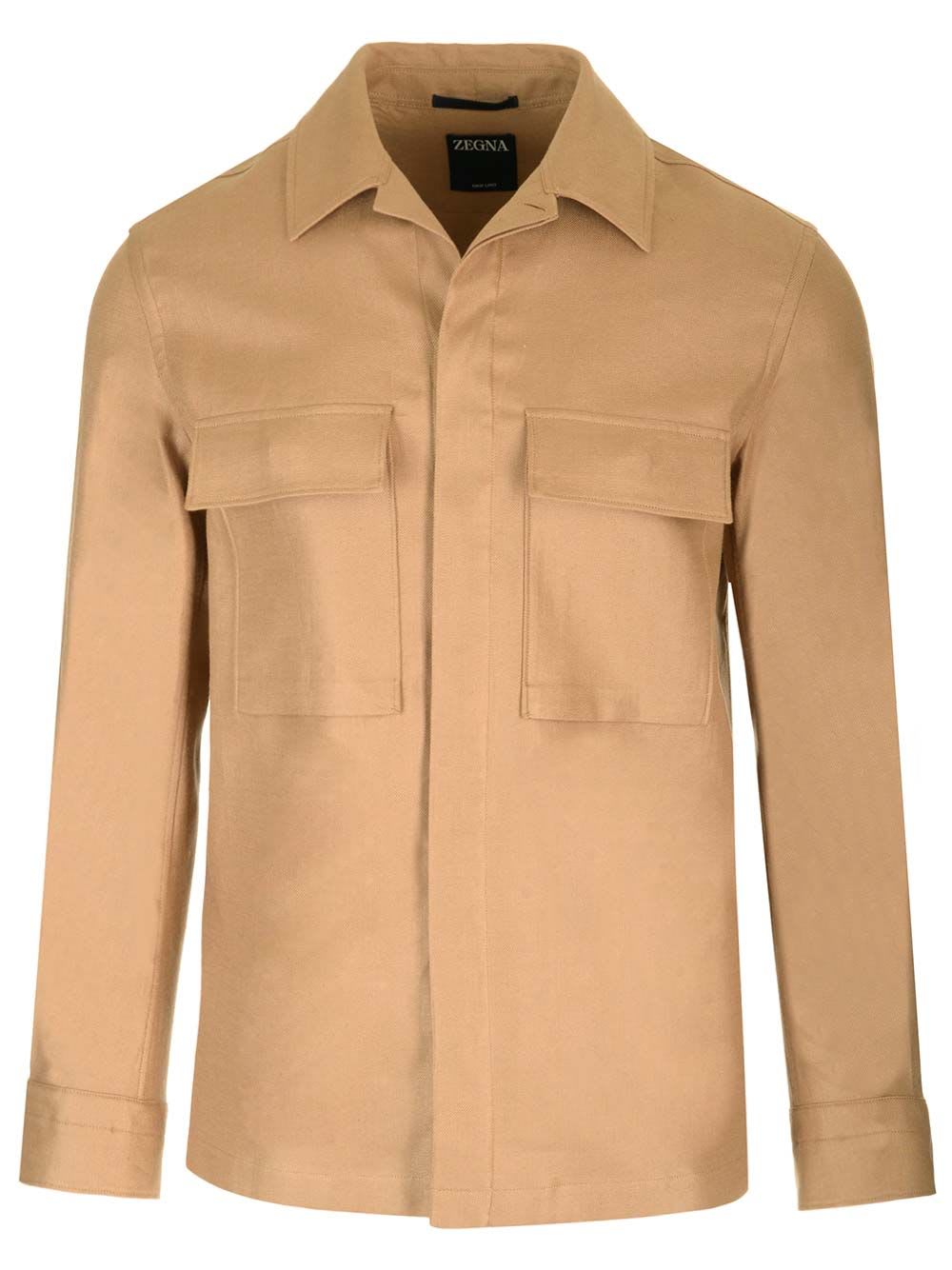 Shop Zegna Oasi Overshirt In Beige