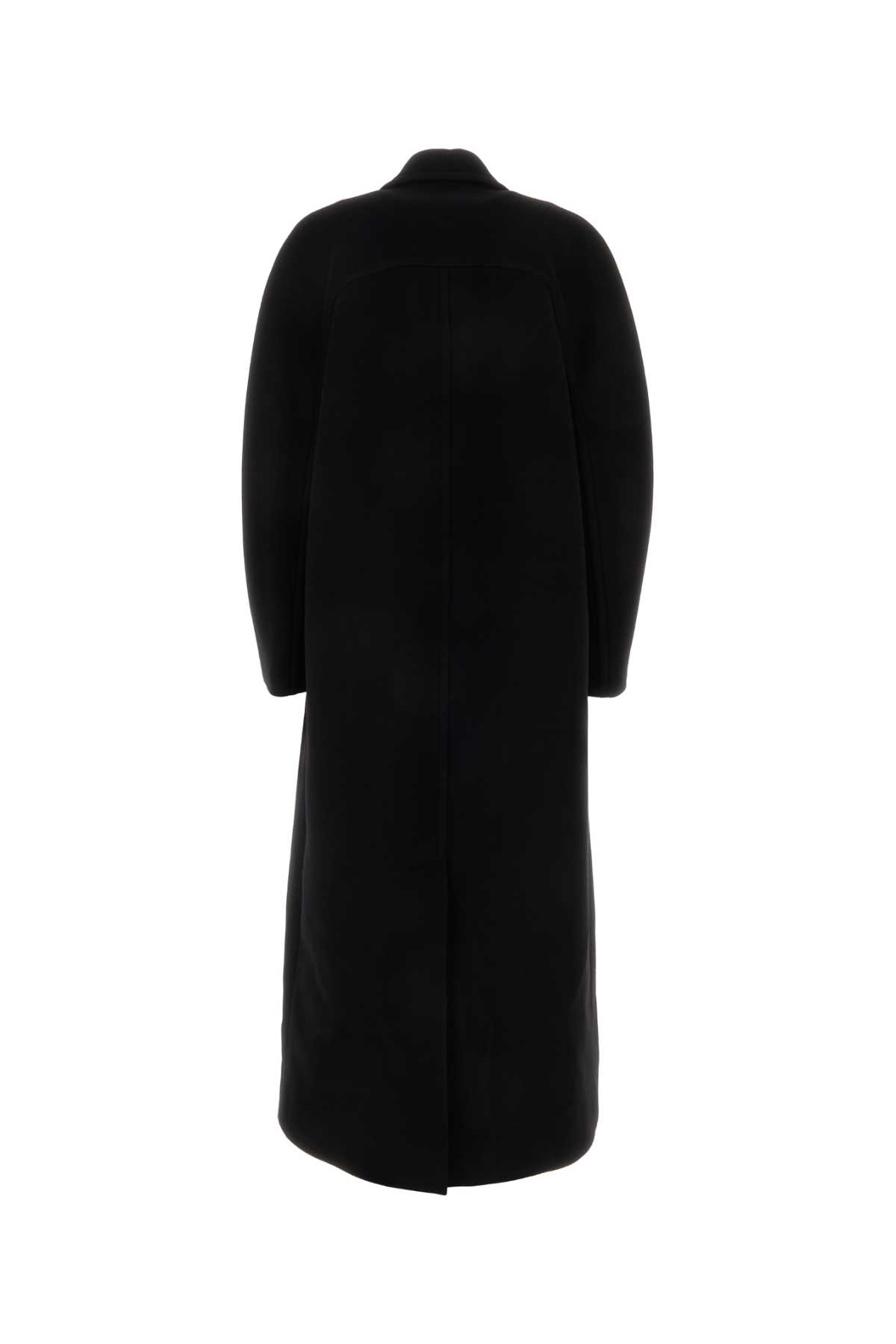 Shop Alexander Mcqueen Black Wool Blend Oversize Coat