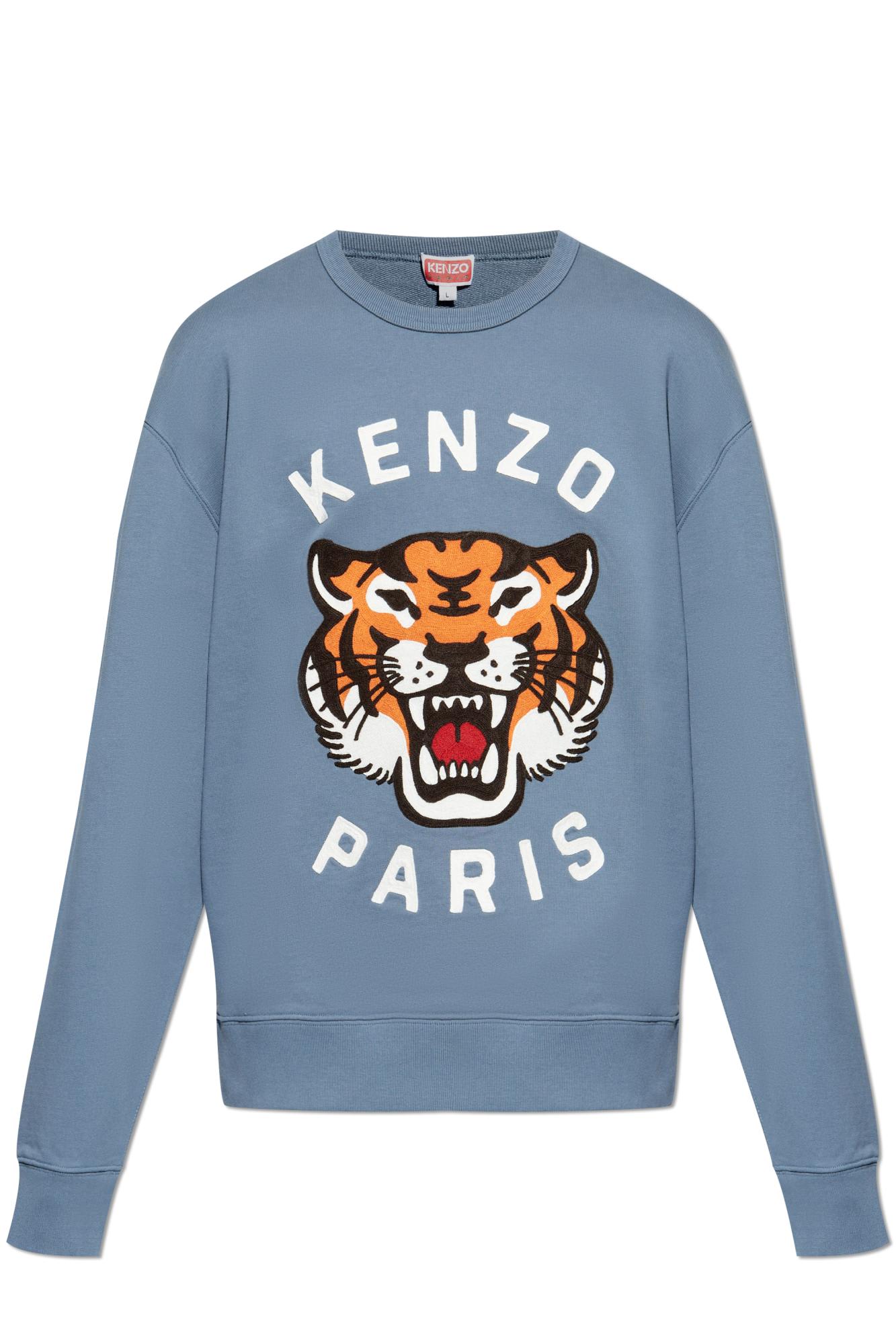 Shop Kenzo Sweatshirt With Tiger Head