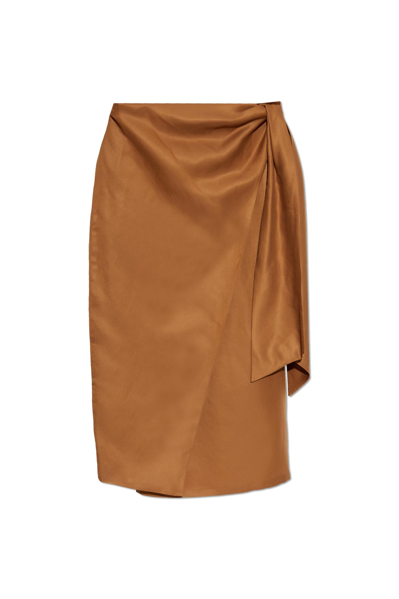 Max Mara Tequila Skirt In Linen And Silk Twill