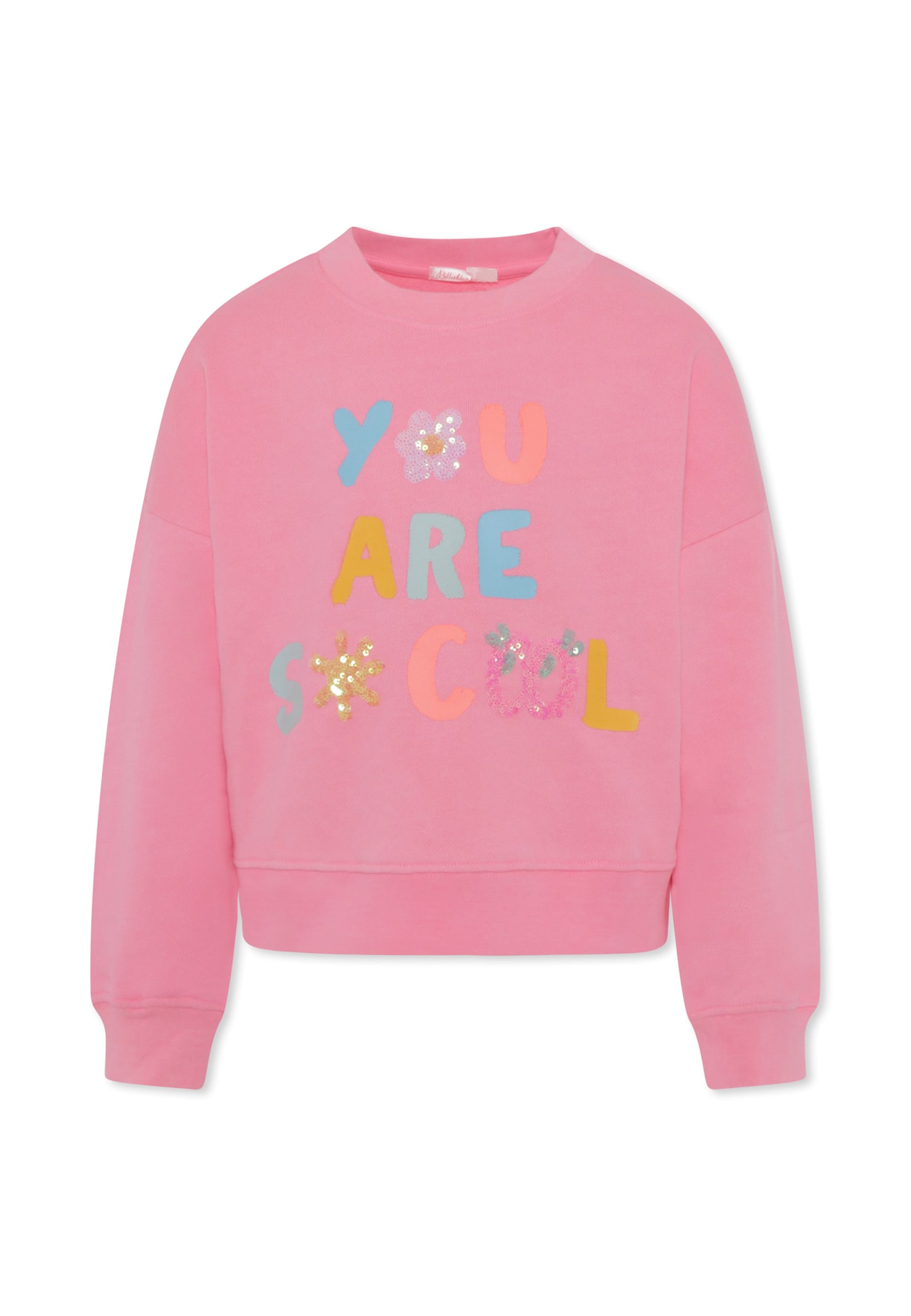 Billieblush Sequin-embellished Sweatshirt In Pink