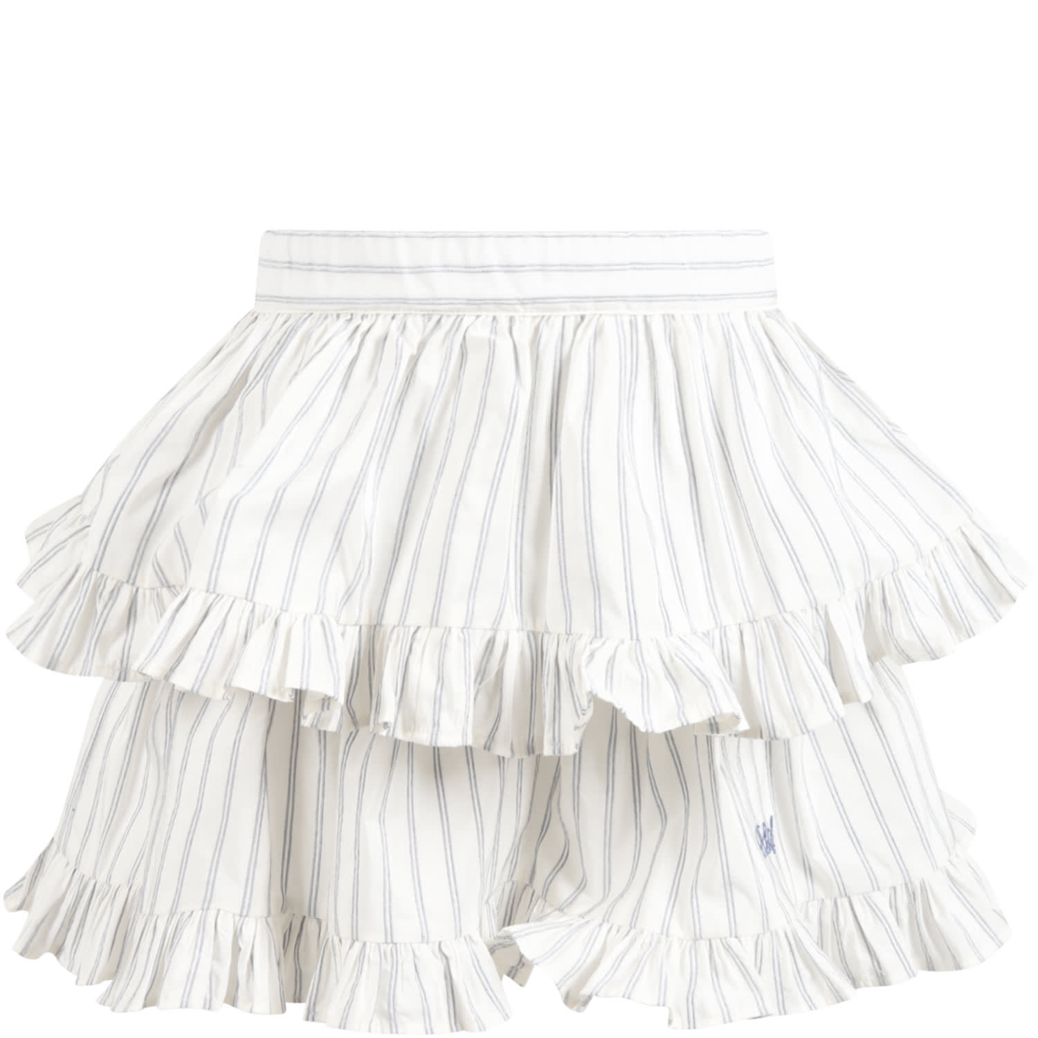 Philosophy di Lorenzo Serafini White Skirt For Girl With Logo