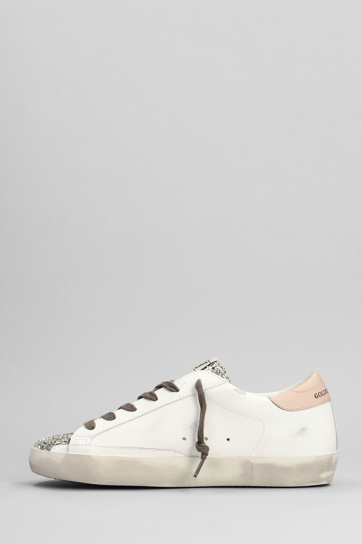 Shop Golden Goose Superstar Sneakers In White Leather