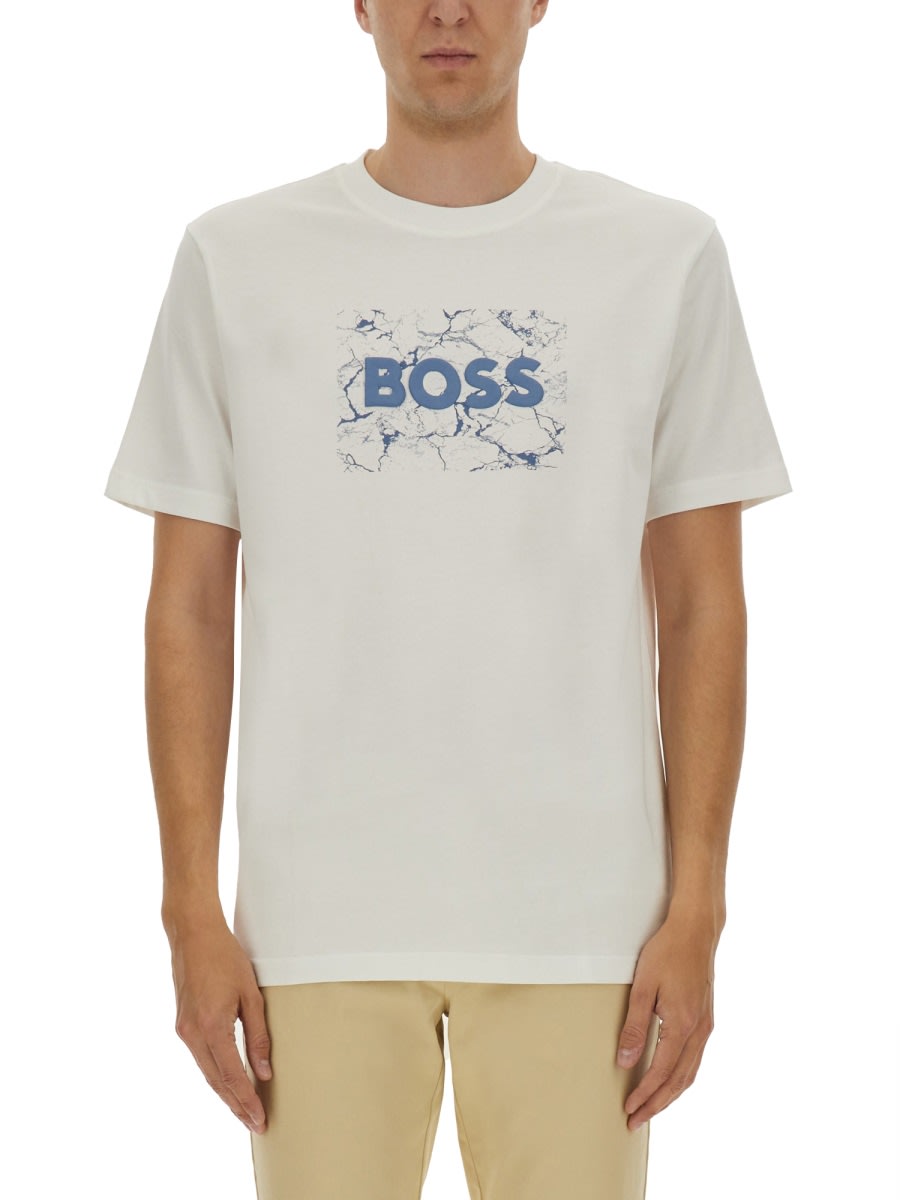 Hugo Boss Graphic Print Crew Neck Short Sleeve T-shirt