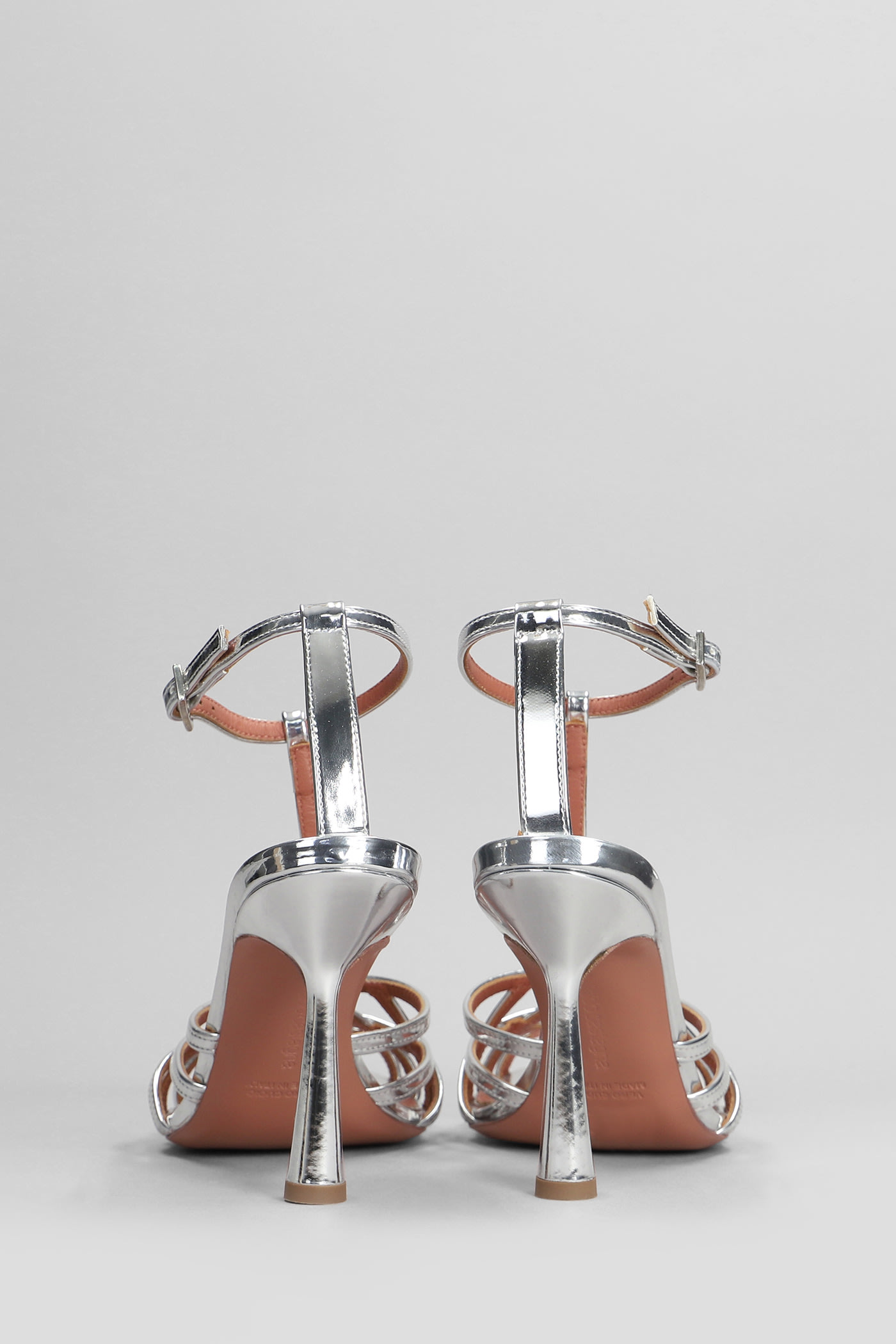 Shop Aldo Castagna Lidia Sandals In Silver Leather