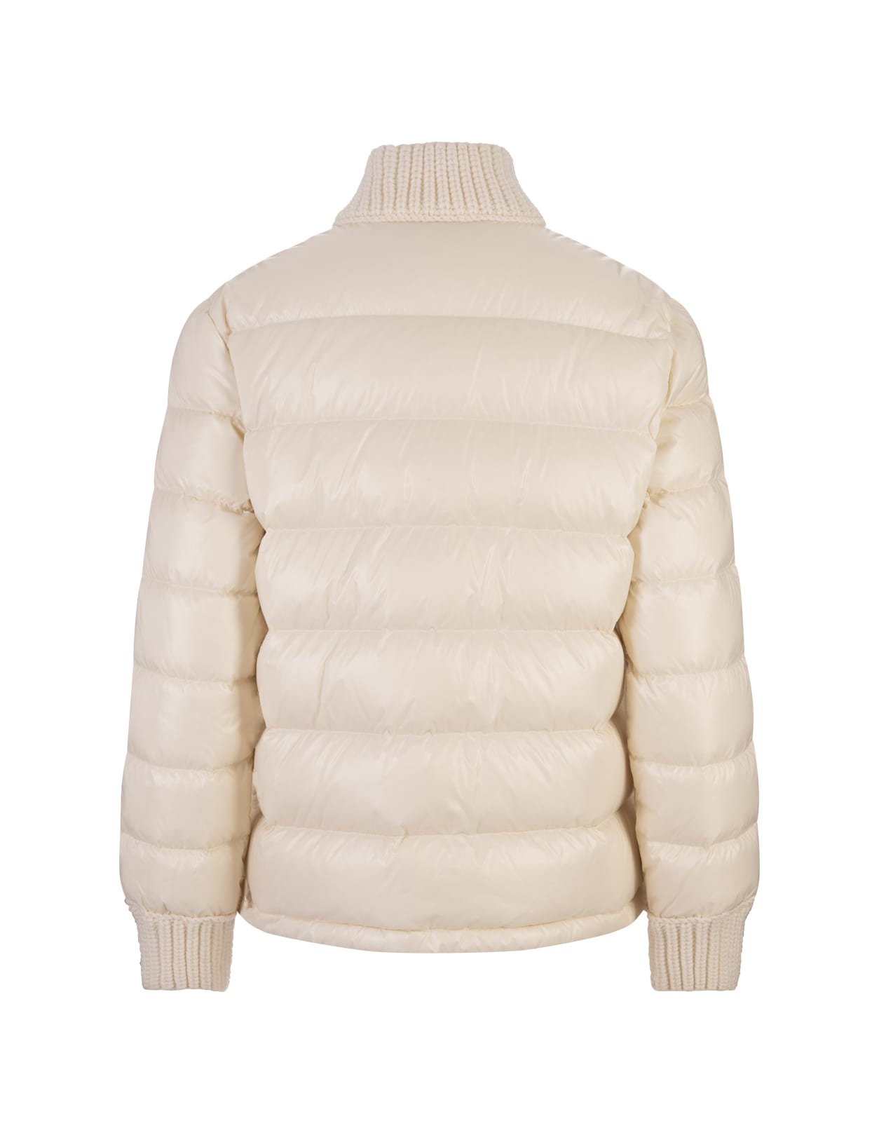 Shop Moncler White Arcelot Short Down Jacket