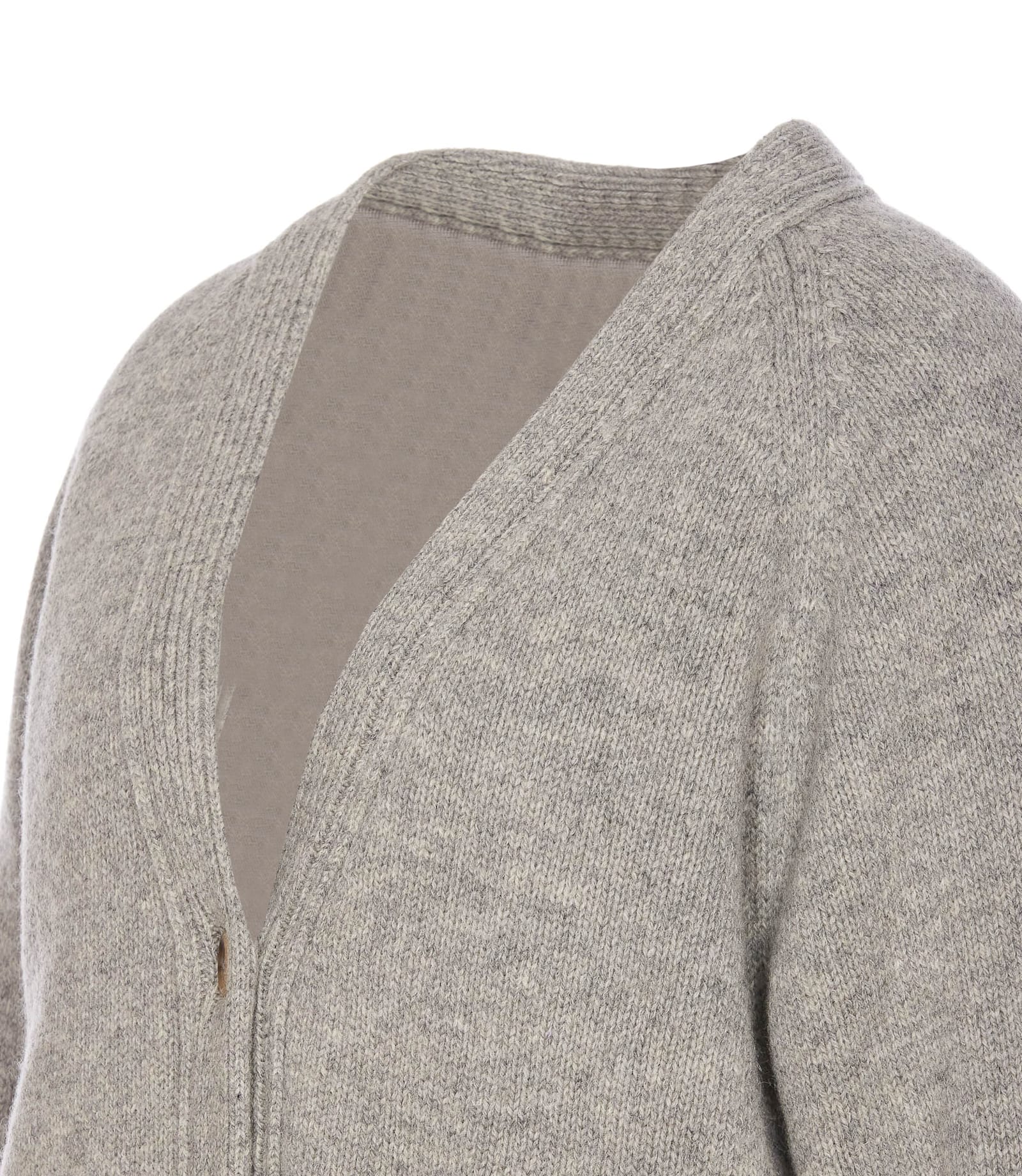 Shop Moschino Shetland Cardigan In Grey