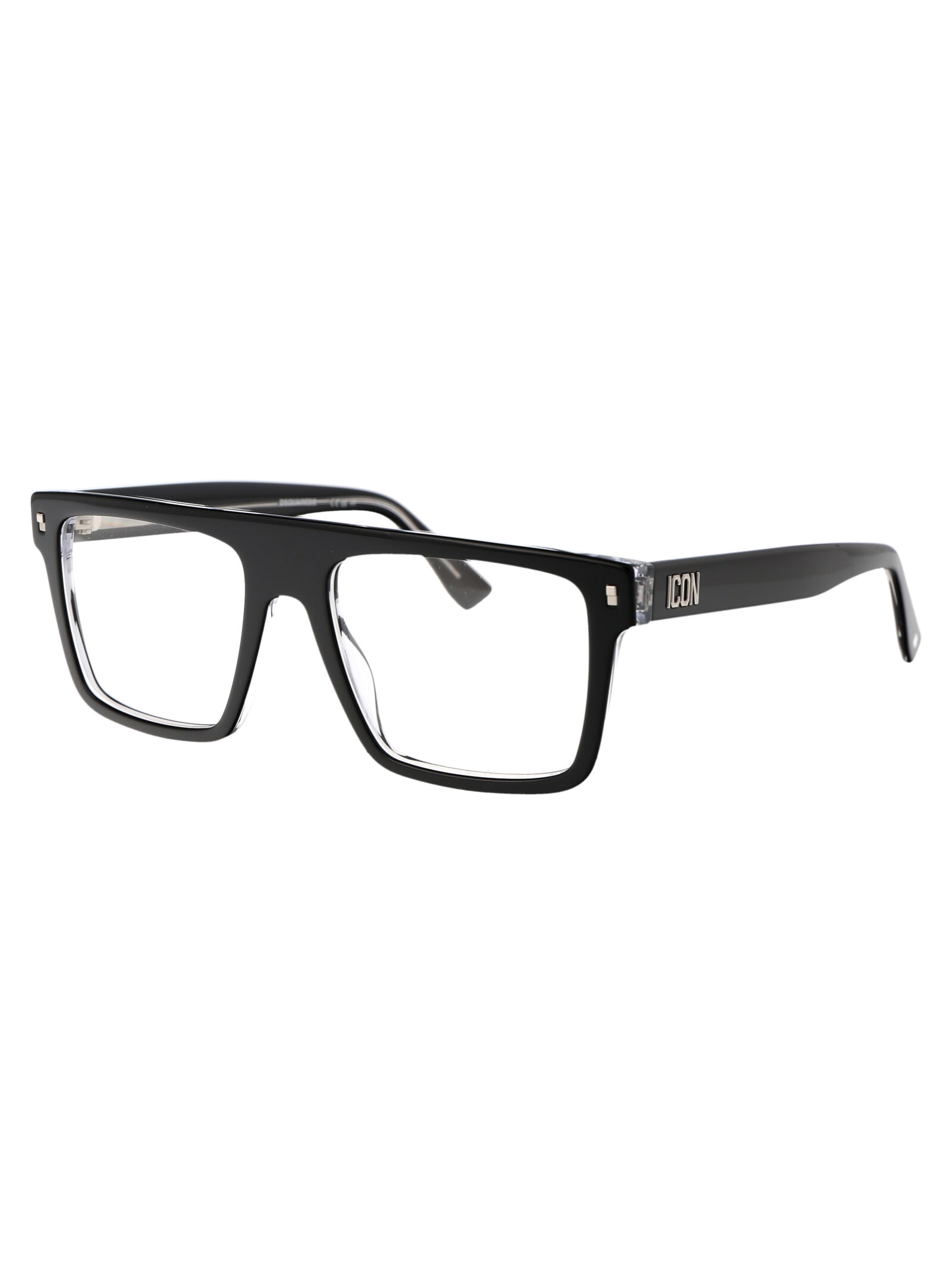 Shop Dsquared2 Icon 0012 Glasses In 7c5 Black Crystal