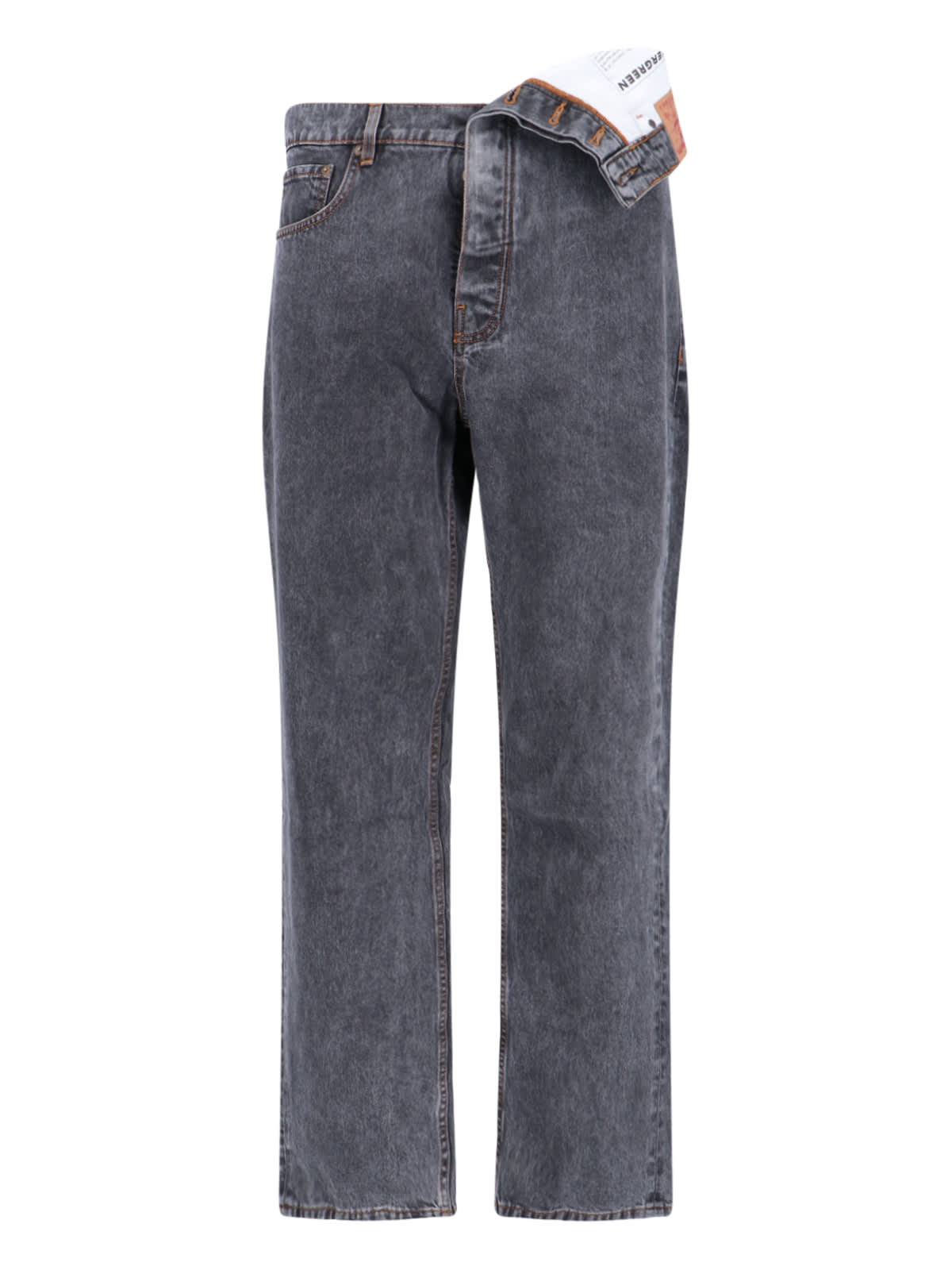 evergreen Asymmetric Jeans