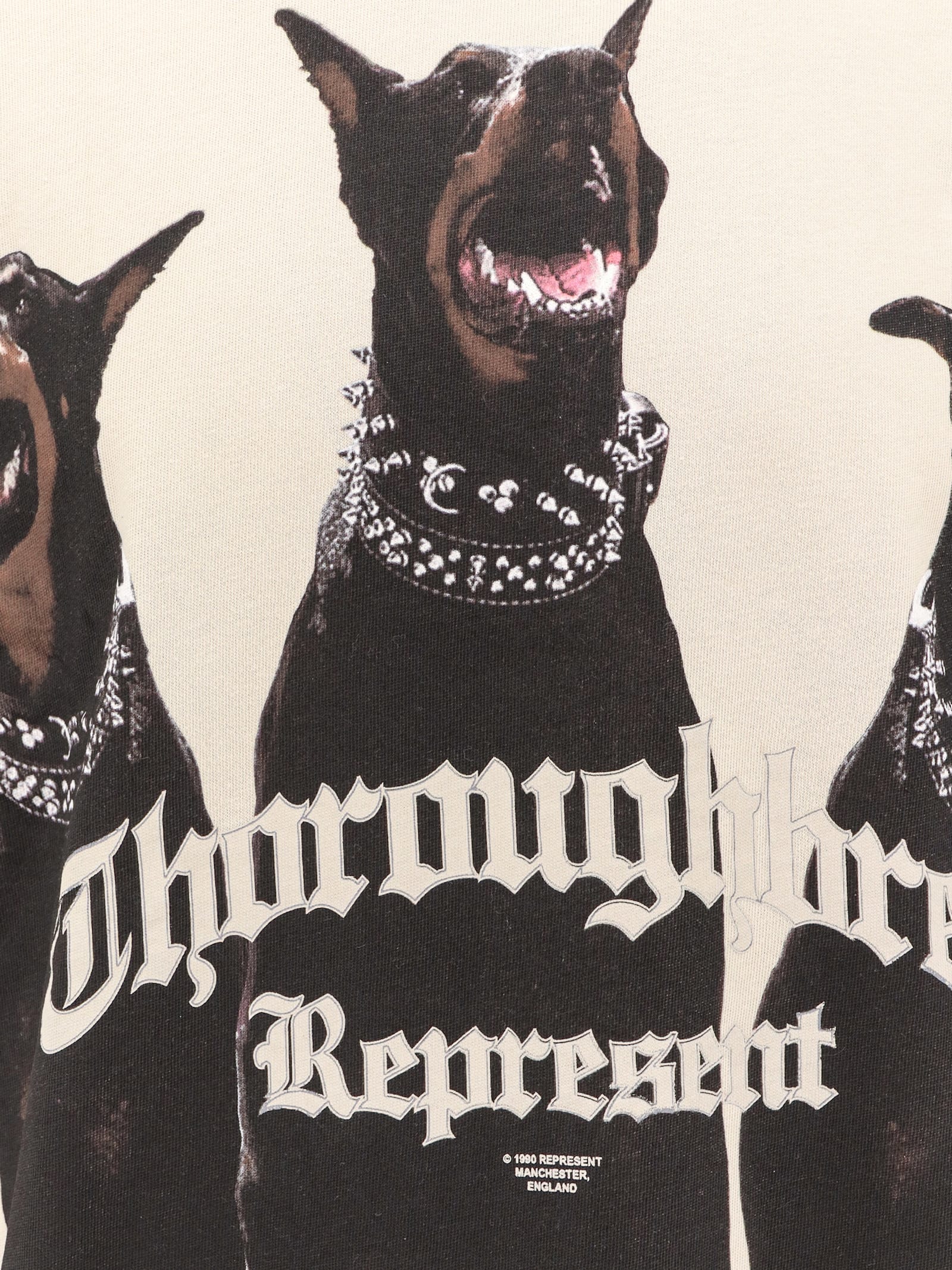 Represent Sand Cotton Thoroughbred T-shirt In Metallic