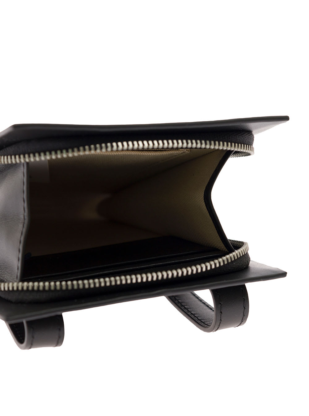 Jacquemus Black Le Gadju Neck Wallet In Leather Man In Black