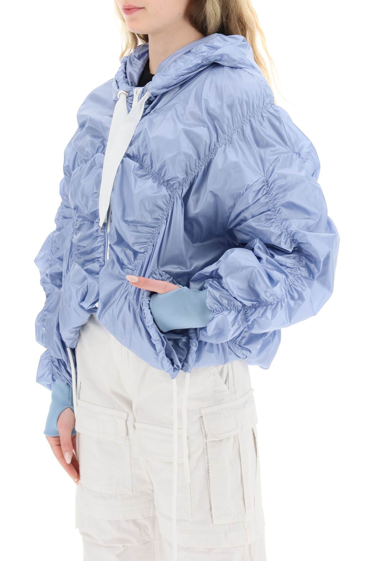 Shop Khrisjoy Cloud Light Windbreaker Jacket In Crystal Water (light Blue)