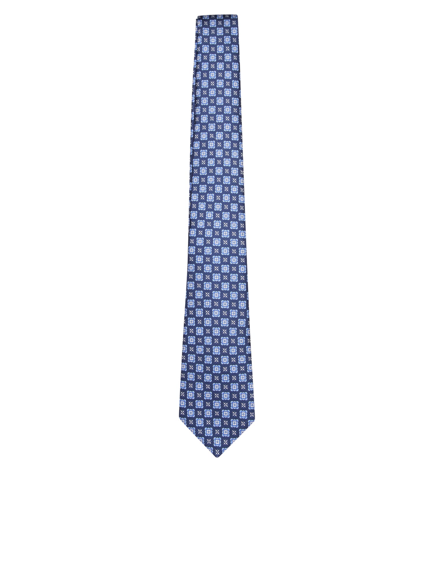 Shop Kiton Blue Patterned Tie