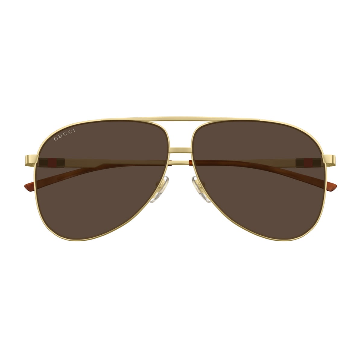 Gucci Gg1677s Linea Web 002 Gold Brown Sunglasses In Oro