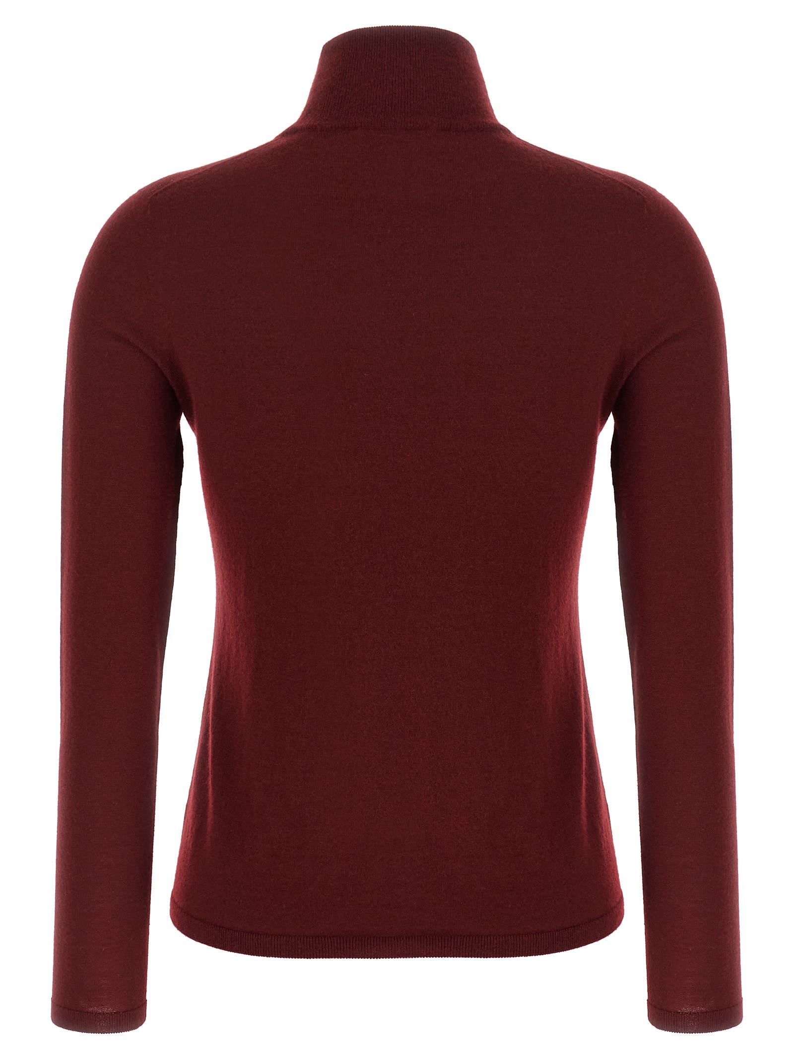 Max Mara Relaxed Fit Burgundy Cashmere Blend Sweater In Burgundy