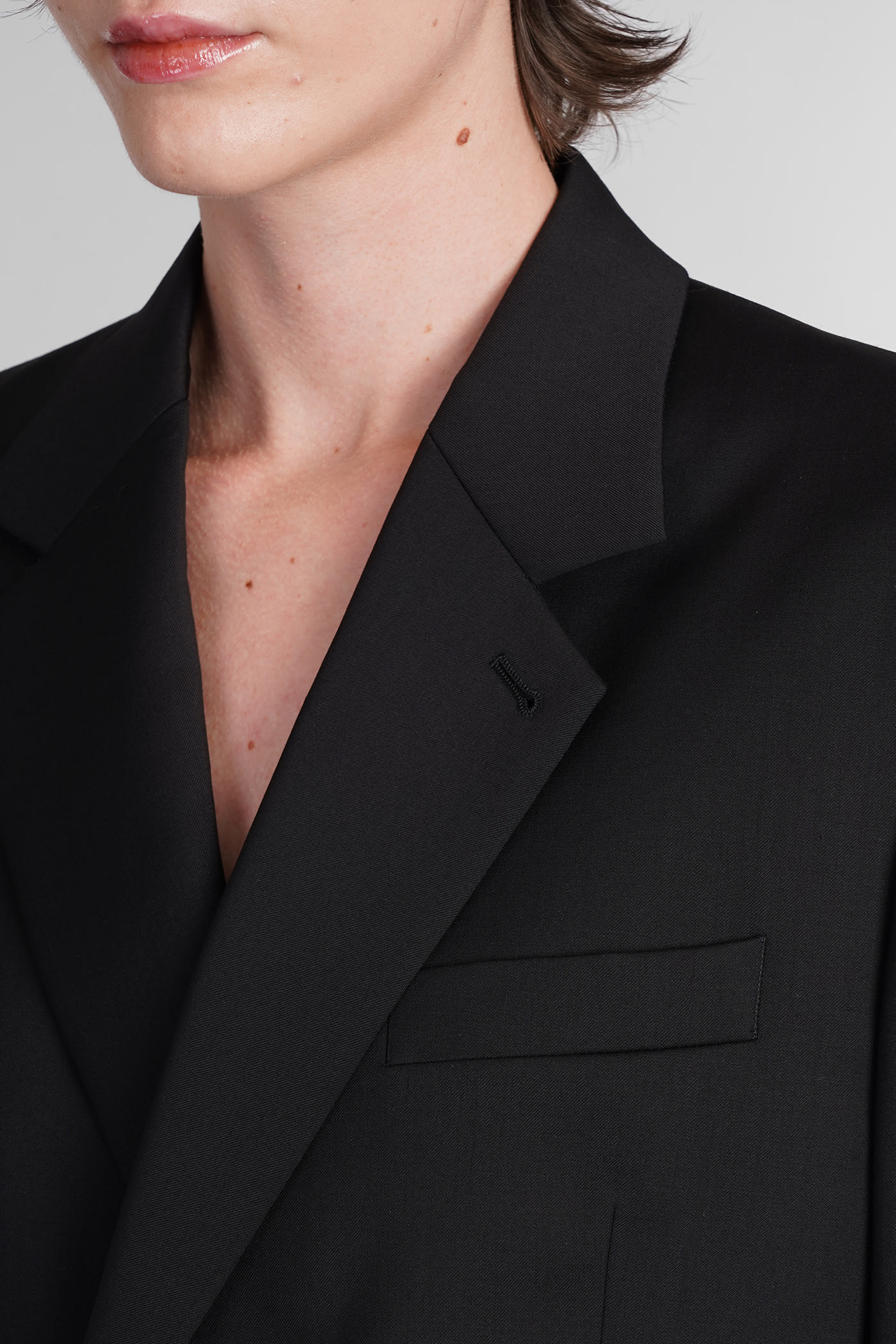 Shop Helmut Lang Blazer In Black Wool