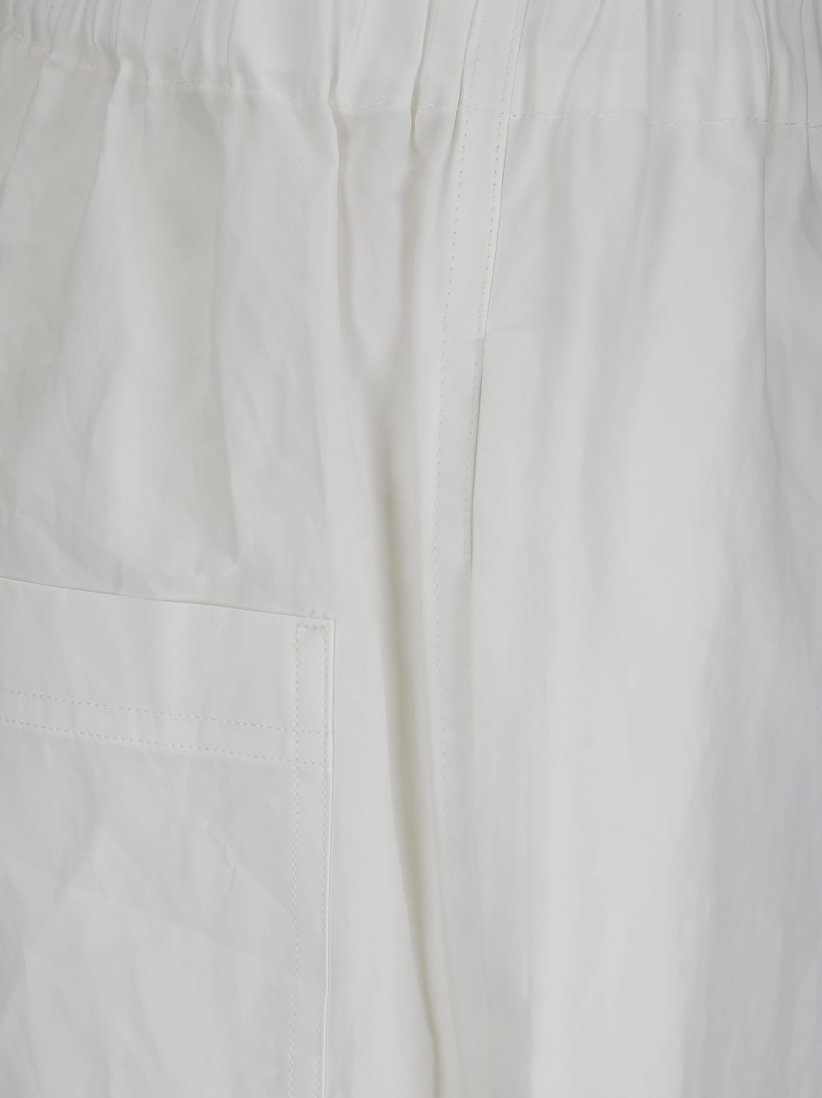 Sofie D'hoore Textured Hammered Cotton Trousers In White