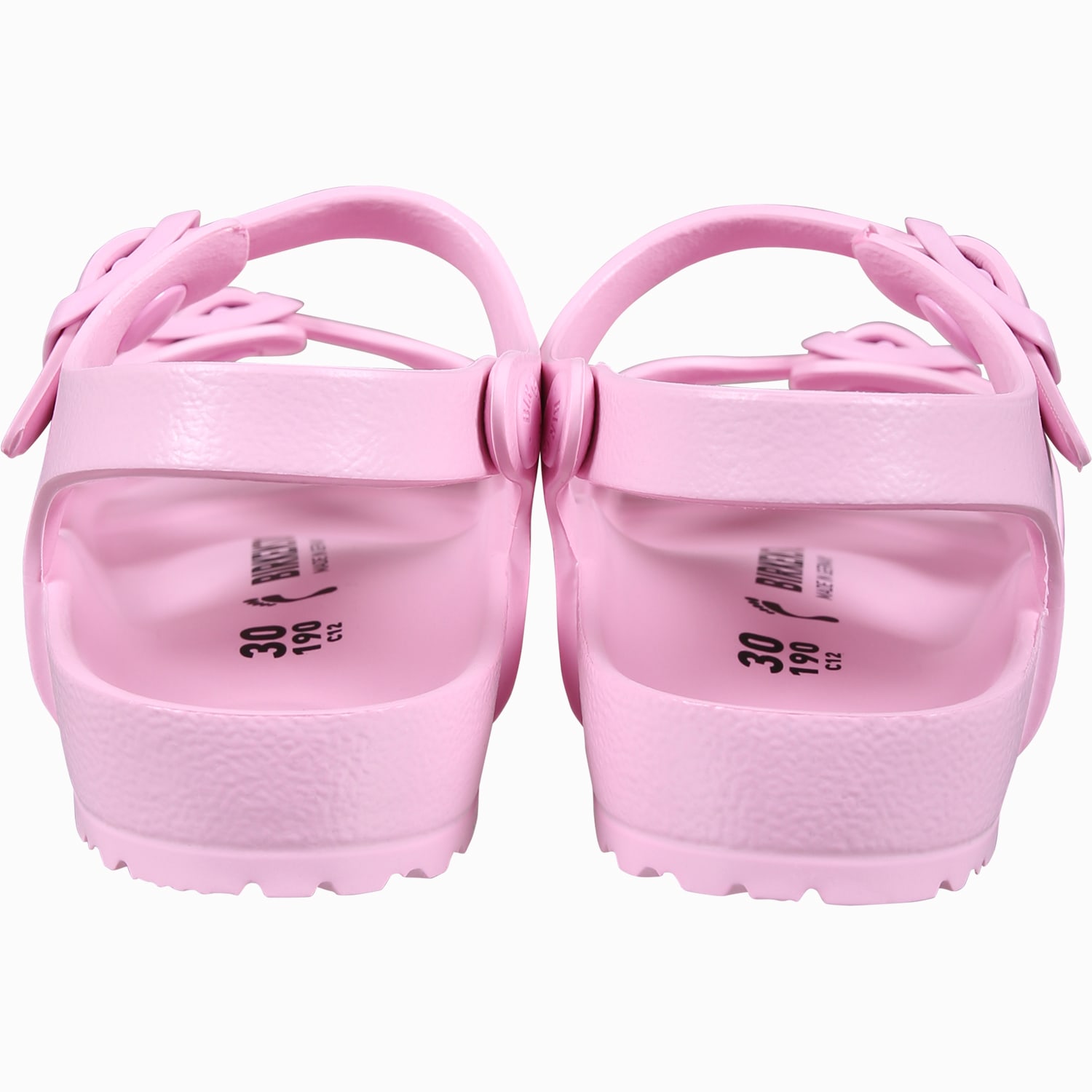 Shop Birkenstock Milano Eva Pink Sandals For Kids With Logo