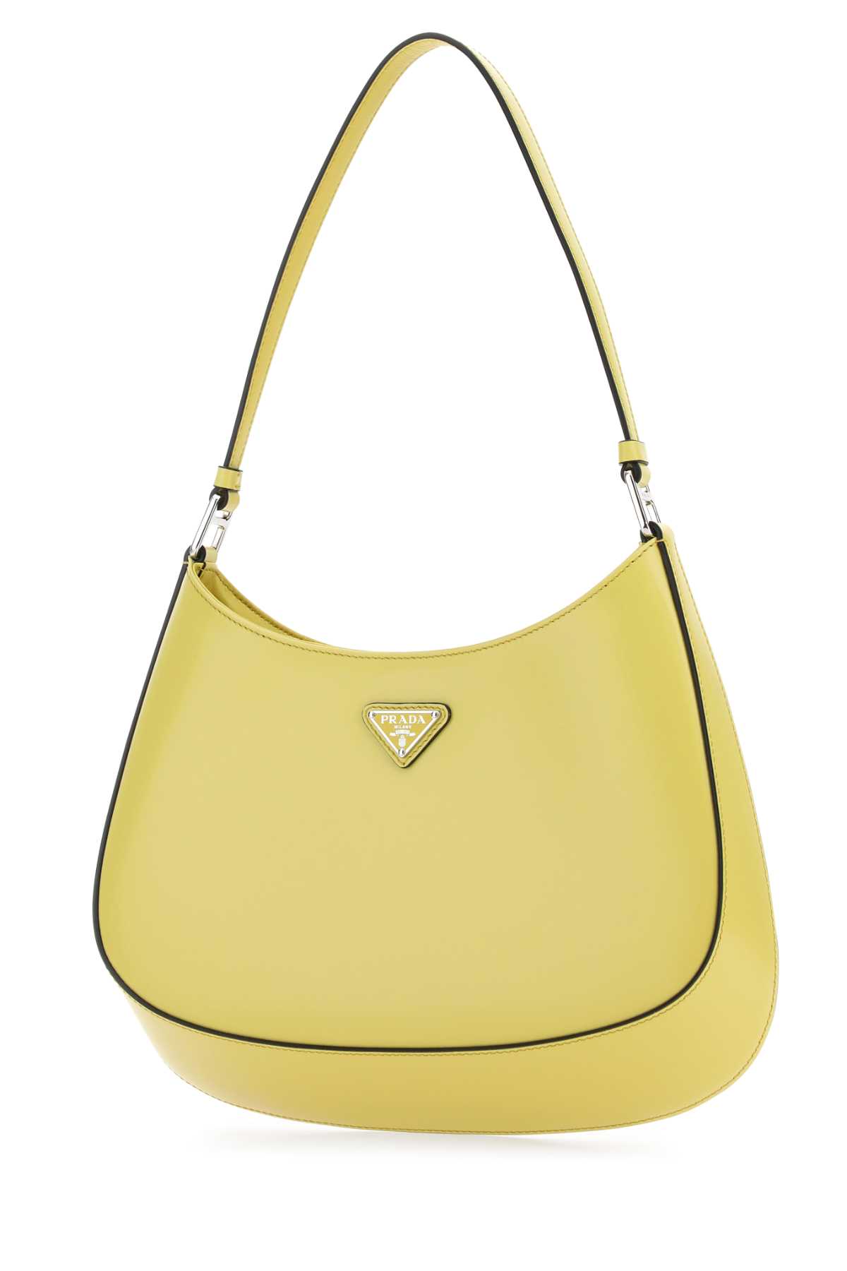 Shop Prada Yellow Leather Cleo Shoulder Bag