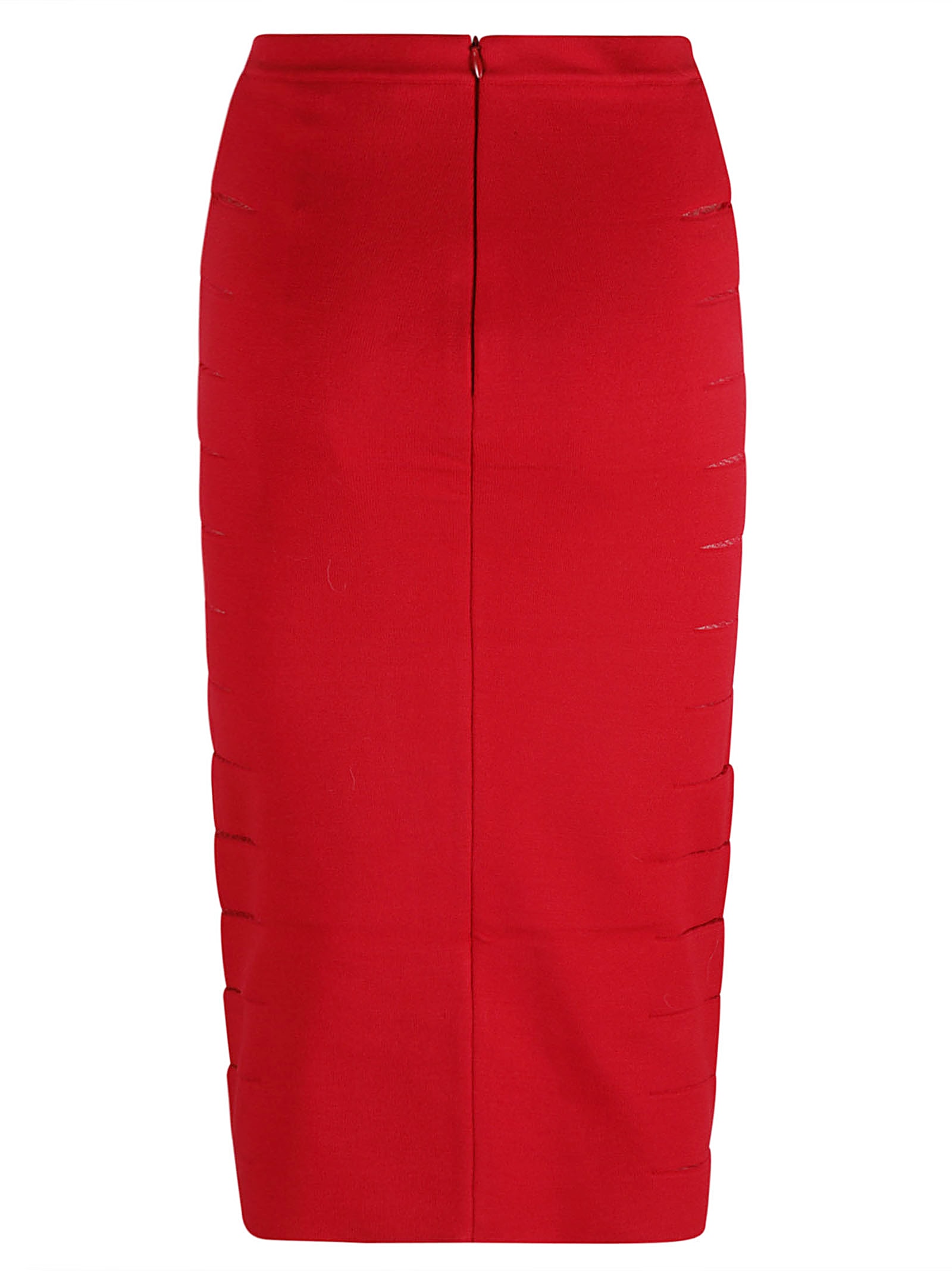 Shop Genny Back Zip Skirt In Red