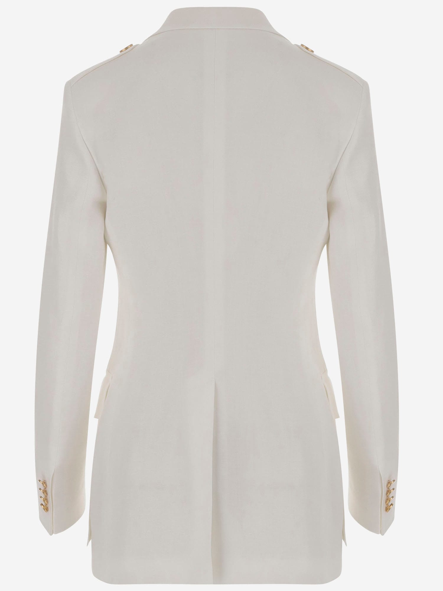 Tagliatore Single-breasted Linen Jacket In White