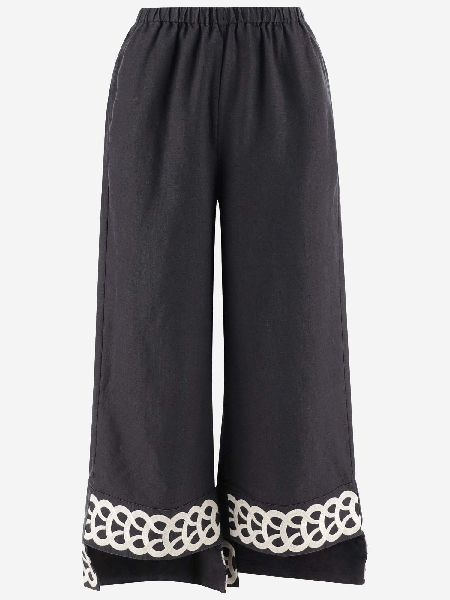 Shop By Malene Birger Mirabellos Linen Pants In Black