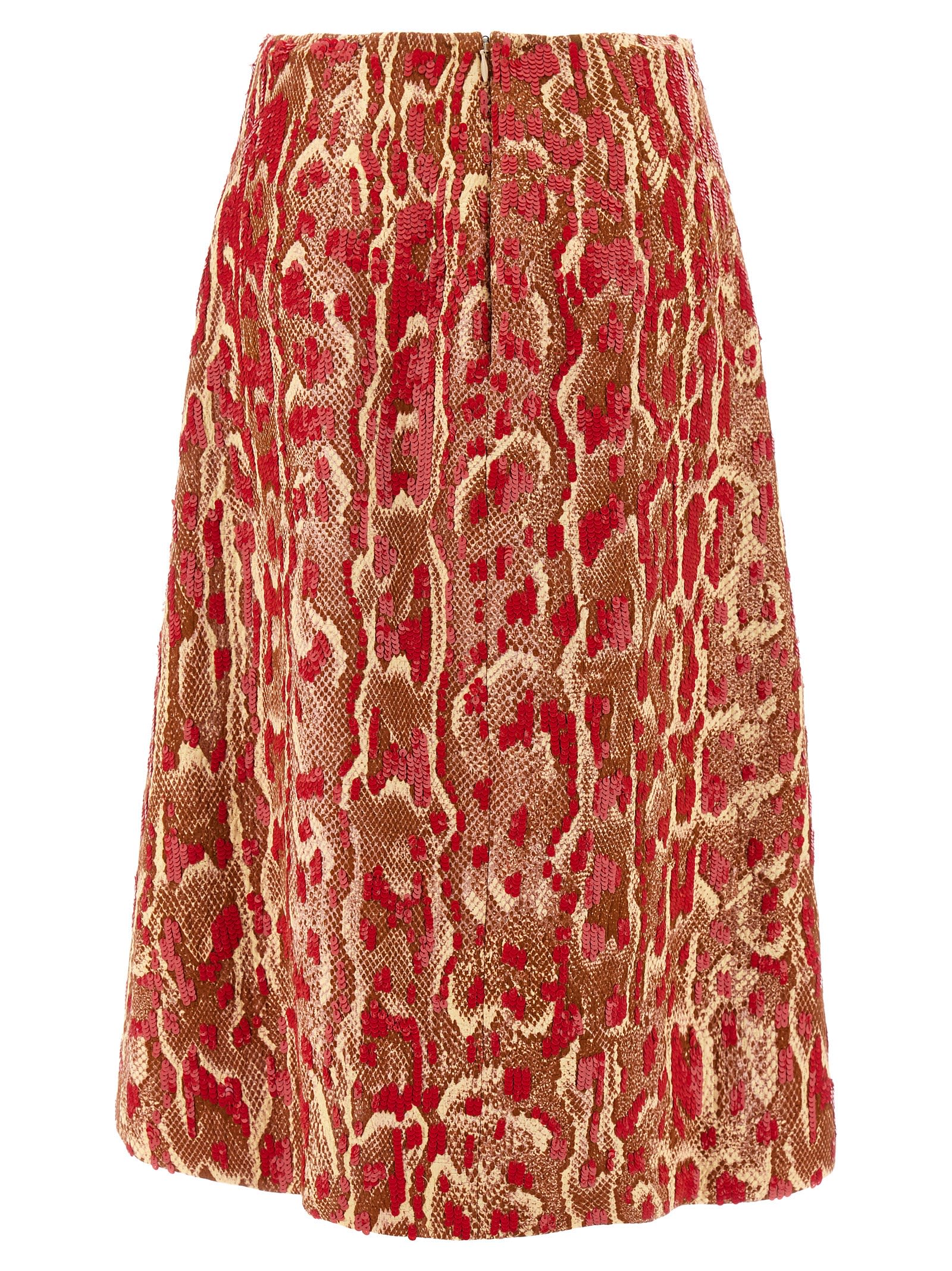 Shop Dries Van Noten Shera Bis Skirt In Multicolor