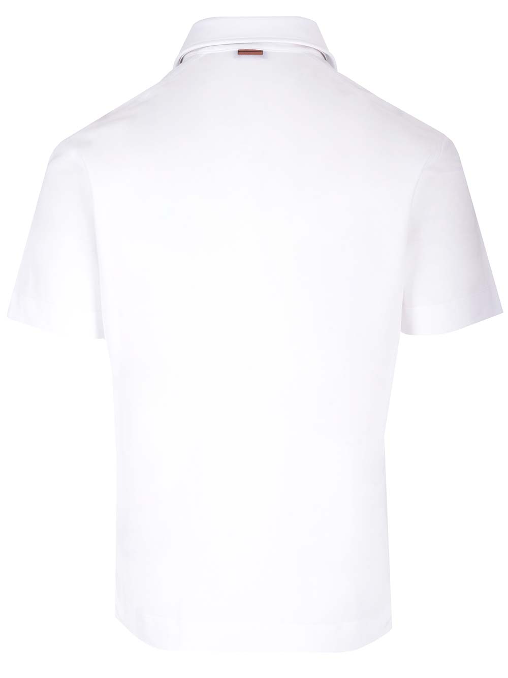 Shop Zegna Short Sleeve Polo Shirt In White