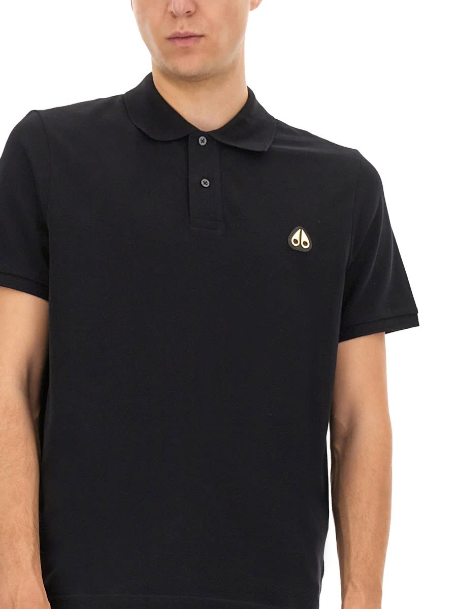 Shop Moose Knuckles Everett Gold Polo Shirt