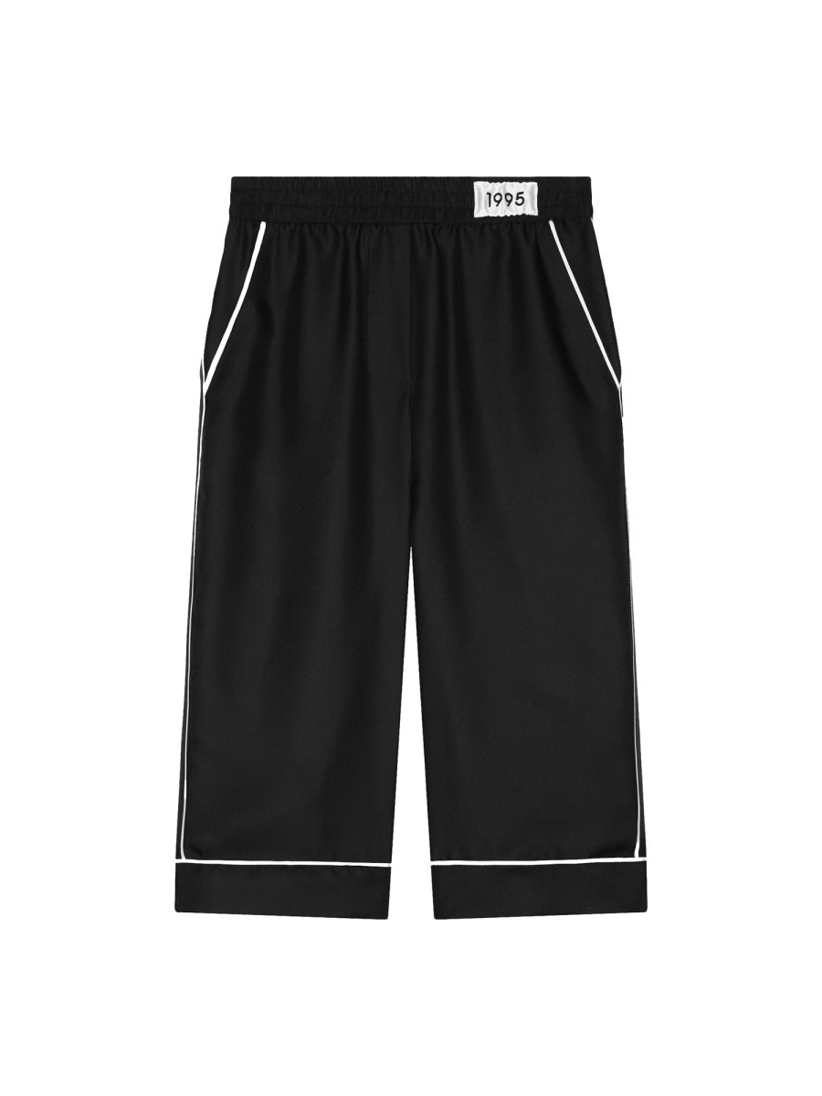 Dolce & Gabbana Silk Pajama Bottoms In Black