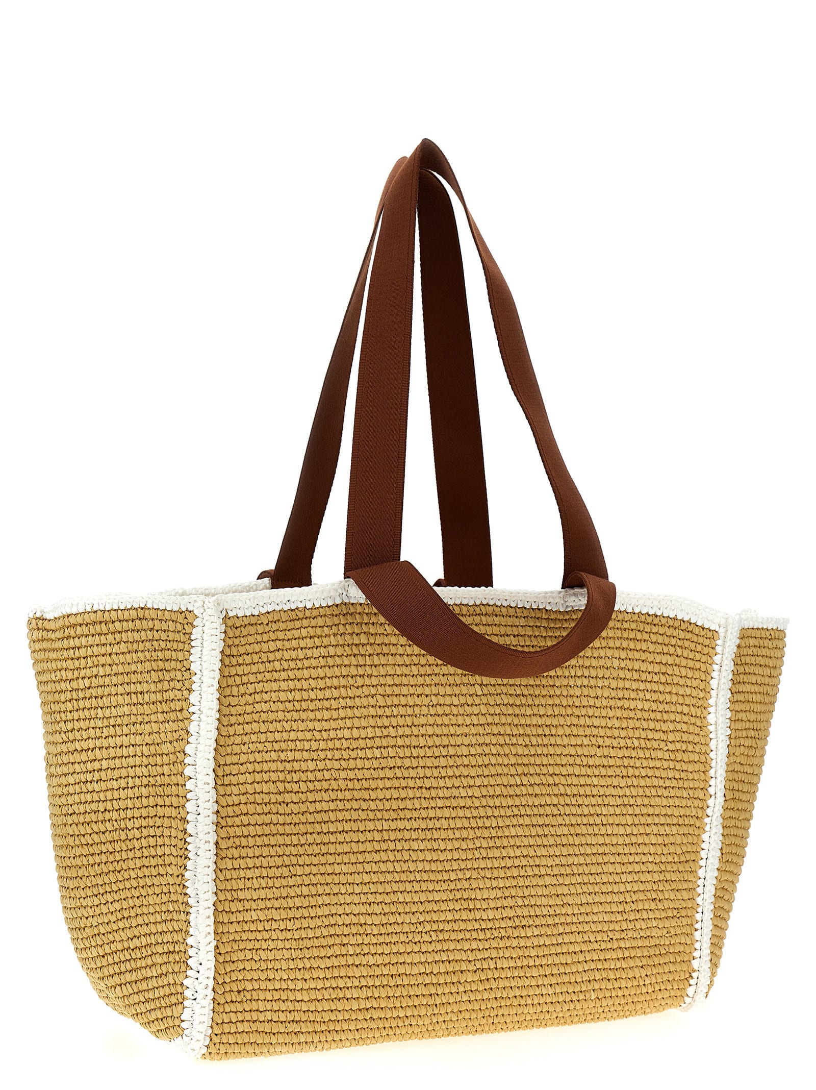 Shop Marni Sillo Shopping Bag In Beige