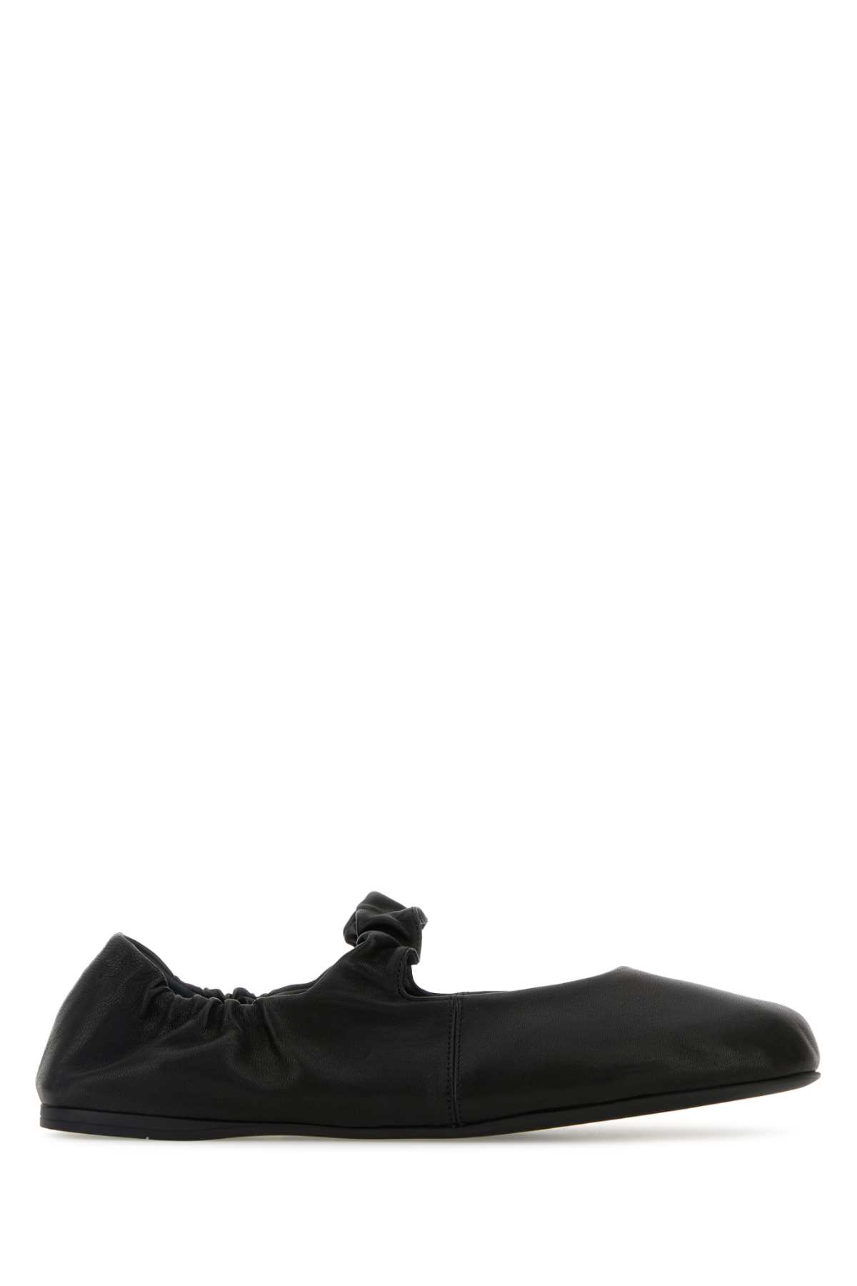 Miu Miu Black Nappa Leather Ballerinas