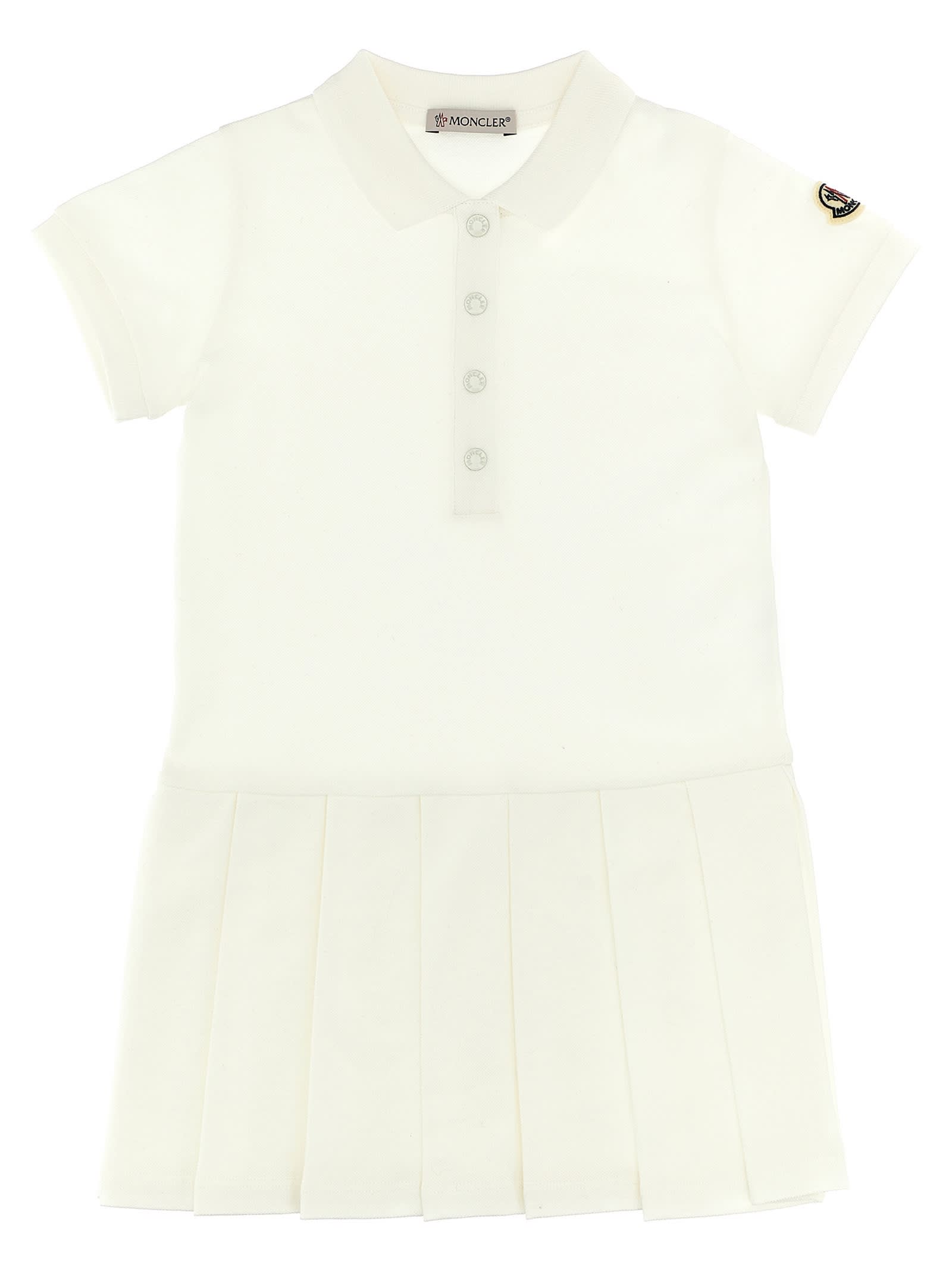 Moncler Polo Dress In White