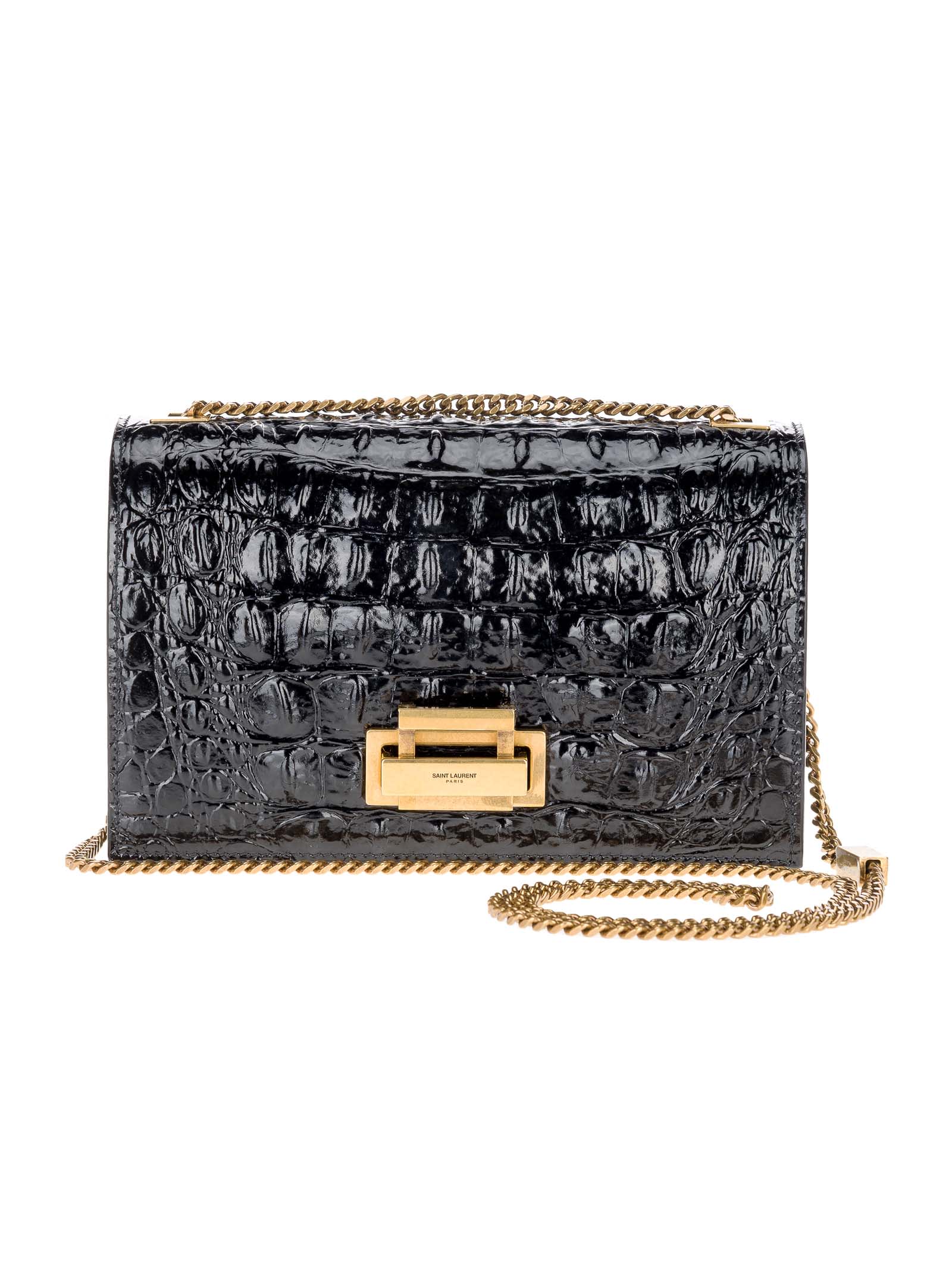 SAINT LAURENT CAYMAN EFFECT YSL BO GRAY CROSSBODY BAG 11138054