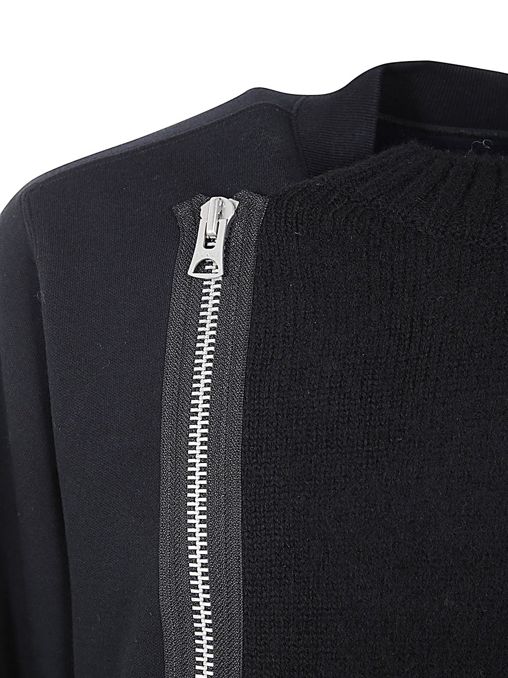 Shop Sacai Knit Blouson In Black