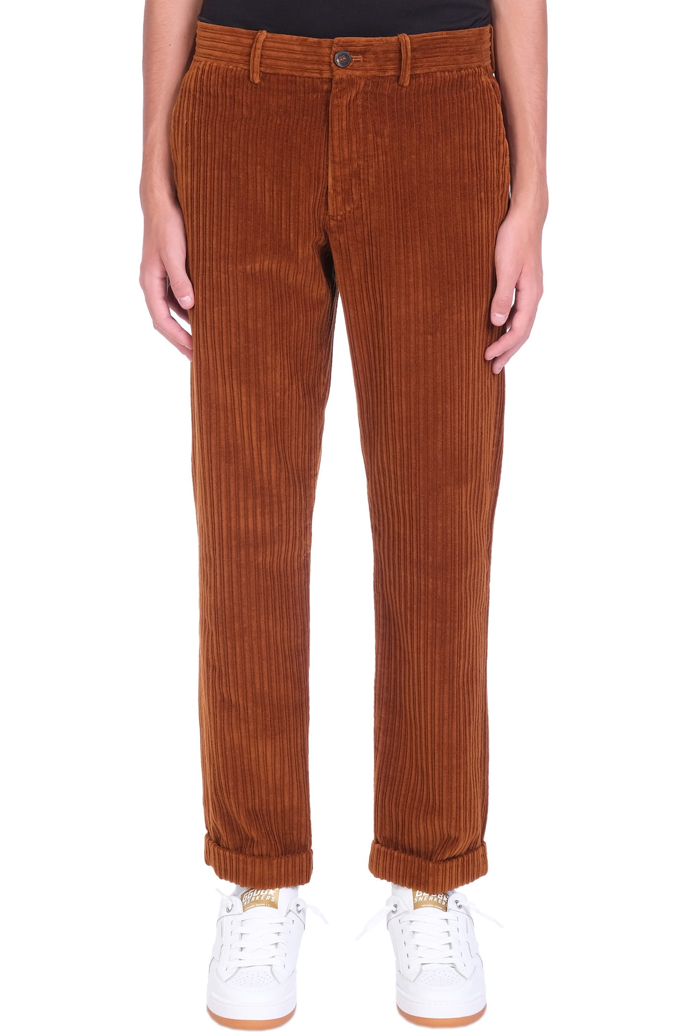 Golden Goose Conrad Pants In Brown Velvet
