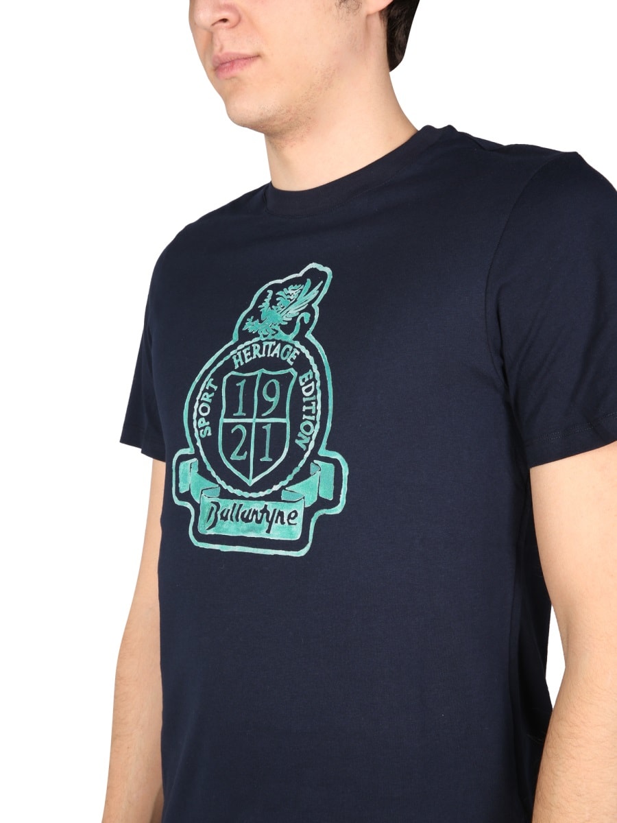 Ballantyne Crest-print T-shirt In Blue