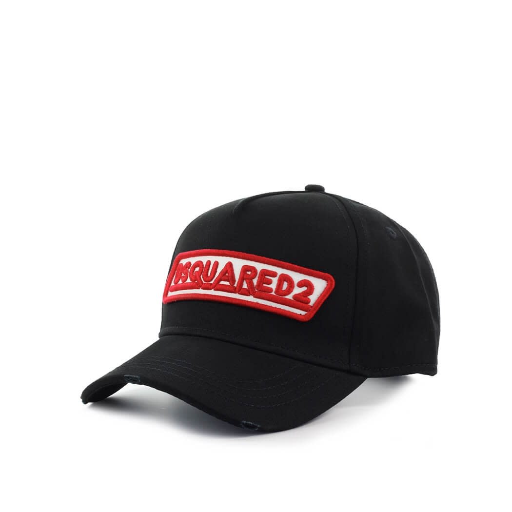 Dsquared2 Black Baseball Cap With Red Logo