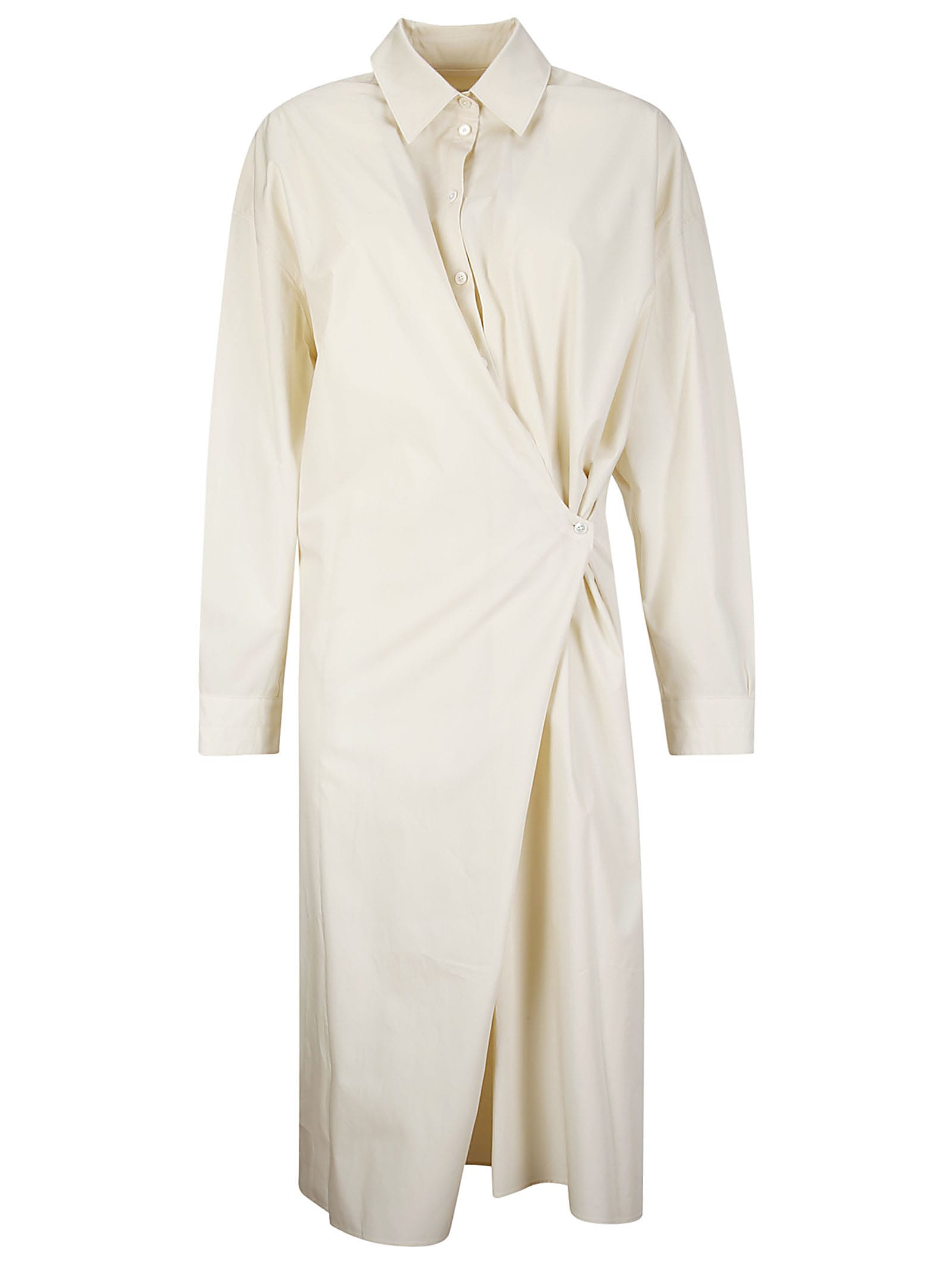 LEMAIRE STRAIGHT COLLAR TWISTED DRESS