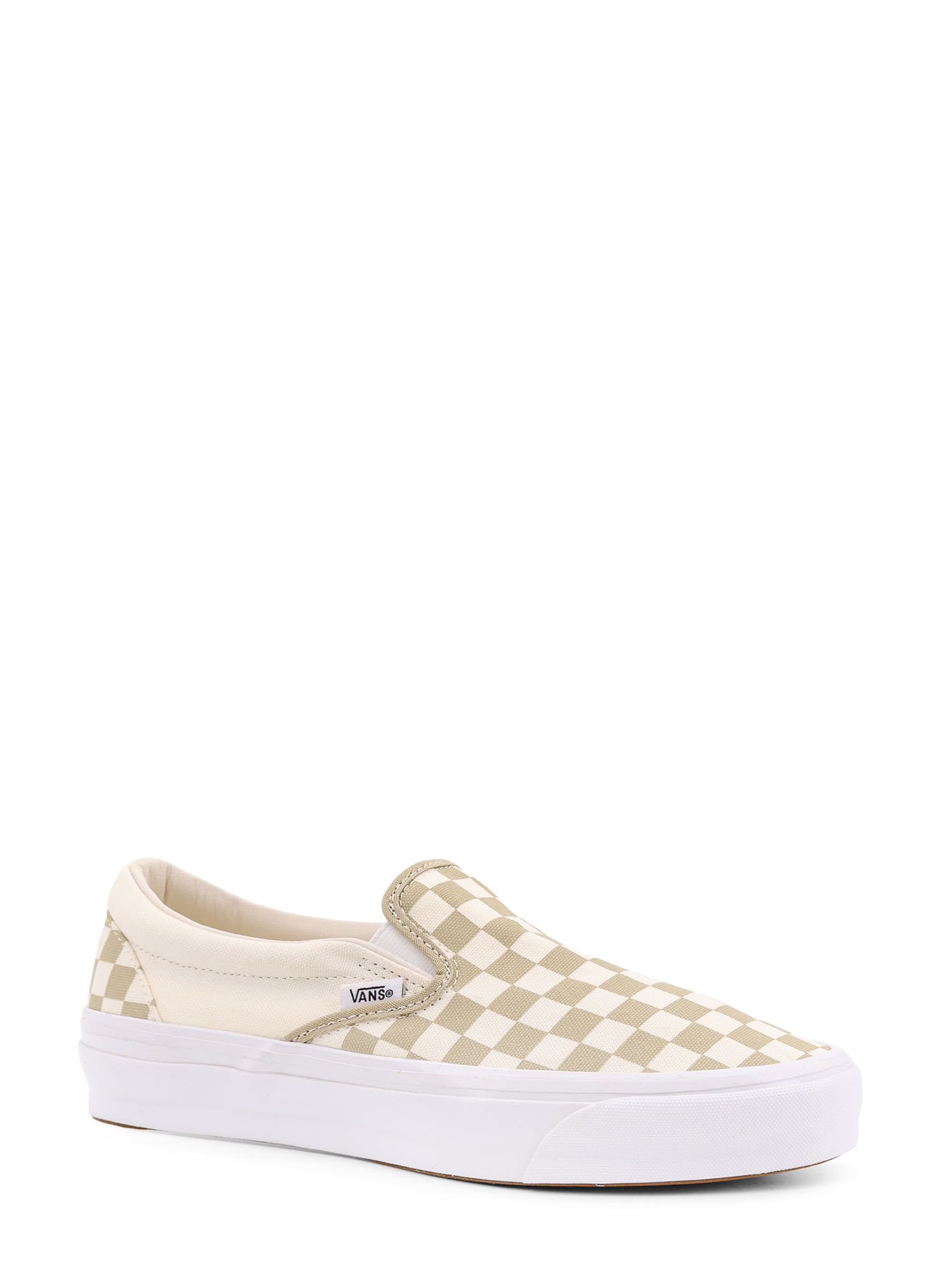 Vans Classic Checkerboard Slip On Sneakers Checkerboard Eucalyptus In Animal Print