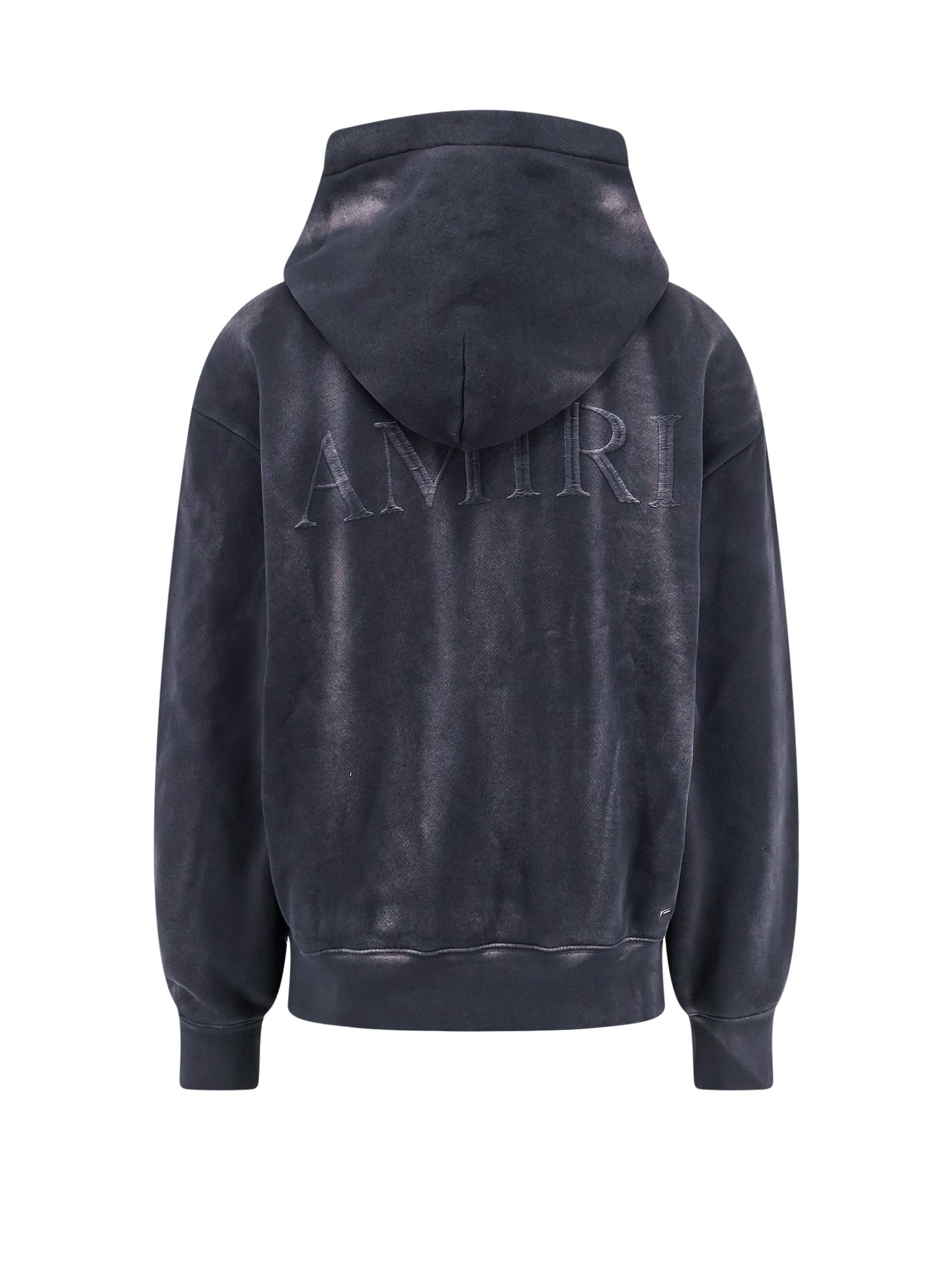 Shop Amiri Vintage Hooded Cotton Sweatshirt In Black