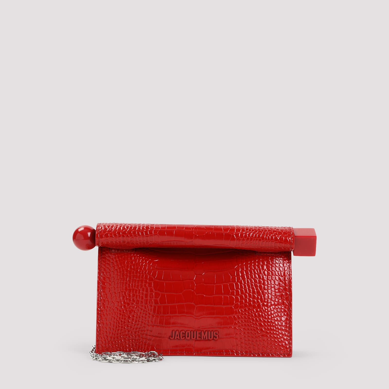 Jacquemus La Petite Rond Carre Handbag In Red